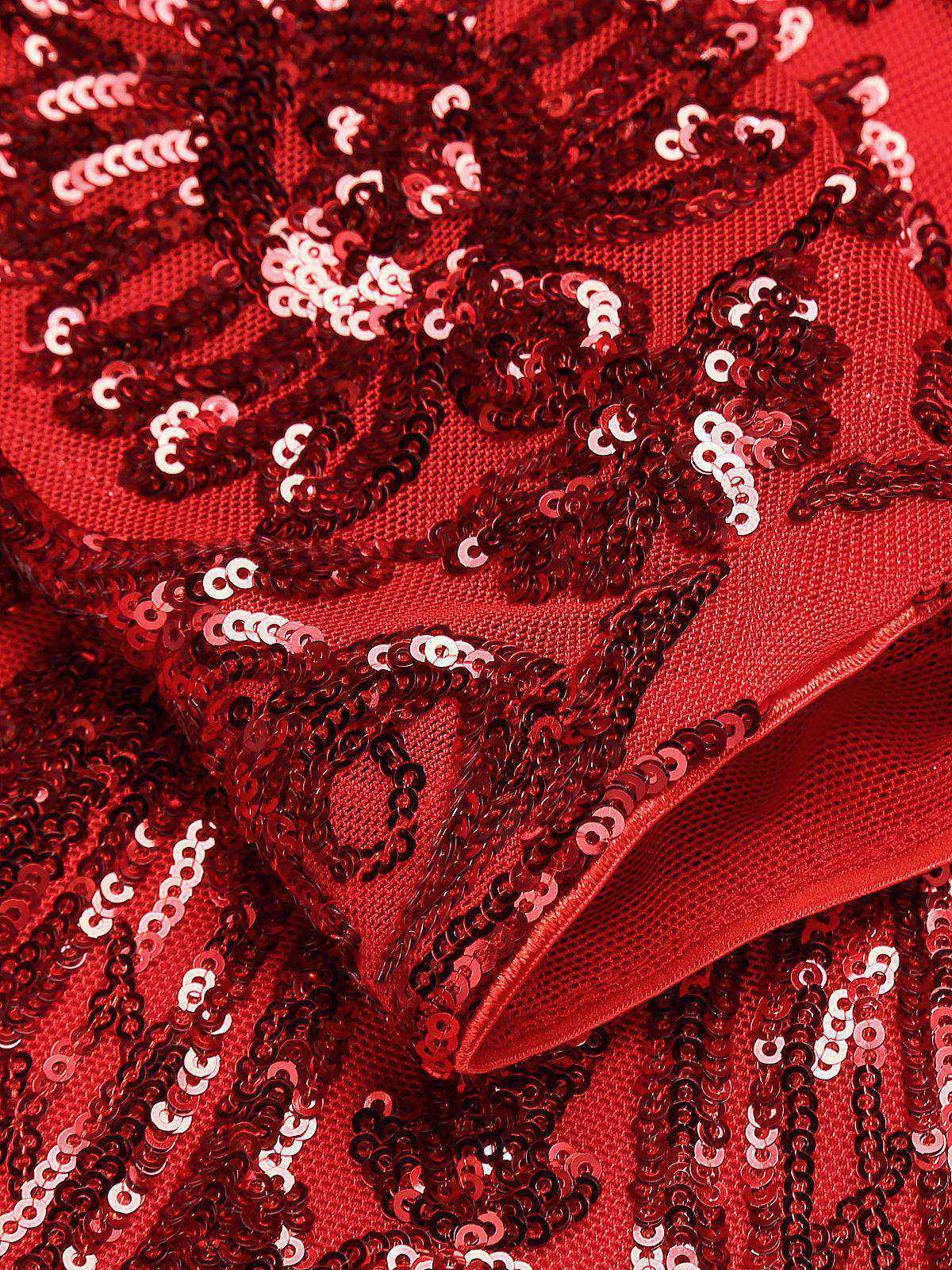 [US Warehouse] Red 1920s Sequined Keyhole Dress - Image 6