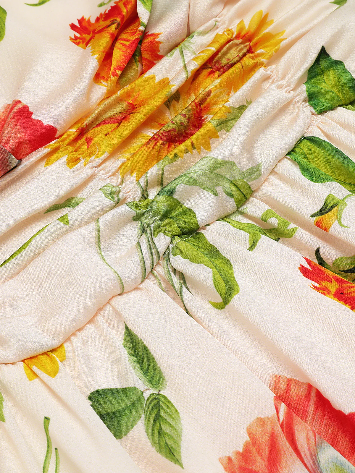 [US Warehouse] 1930s Flower Long Sleeves Swing Dress - Image 5