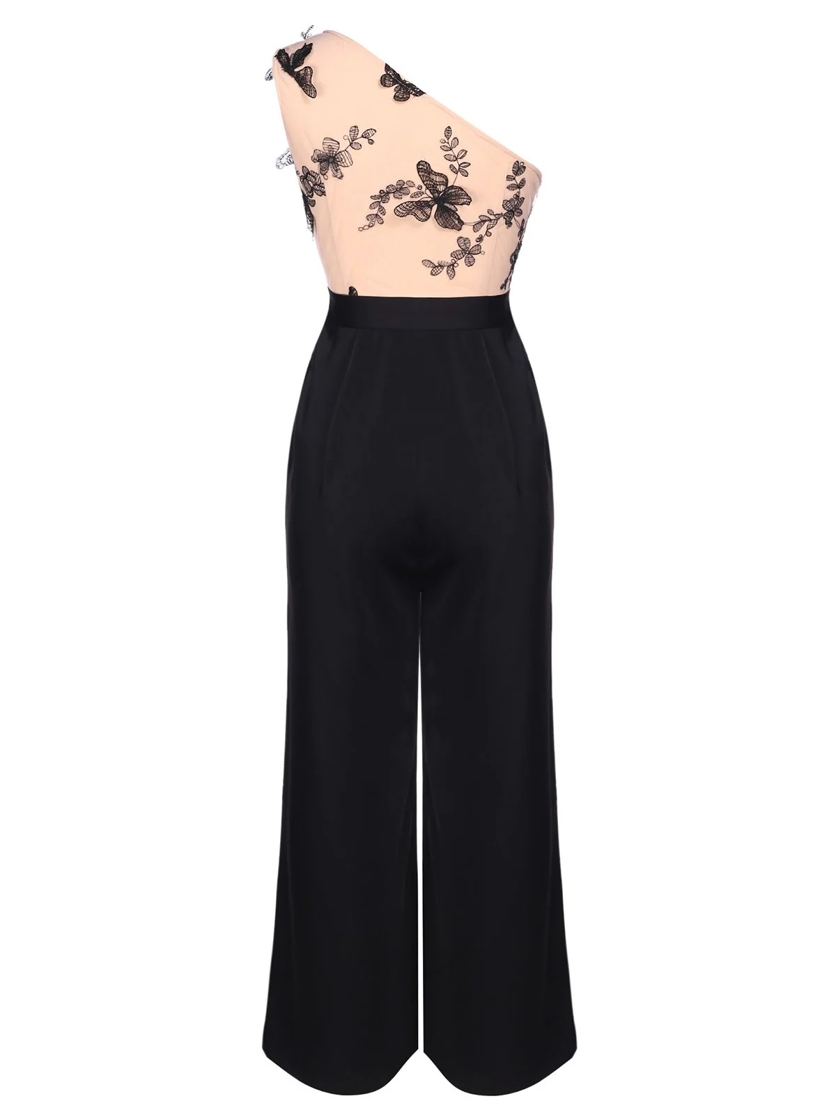 1930s One-shoulder Lace Butterfly Jumpsuit - Image 3