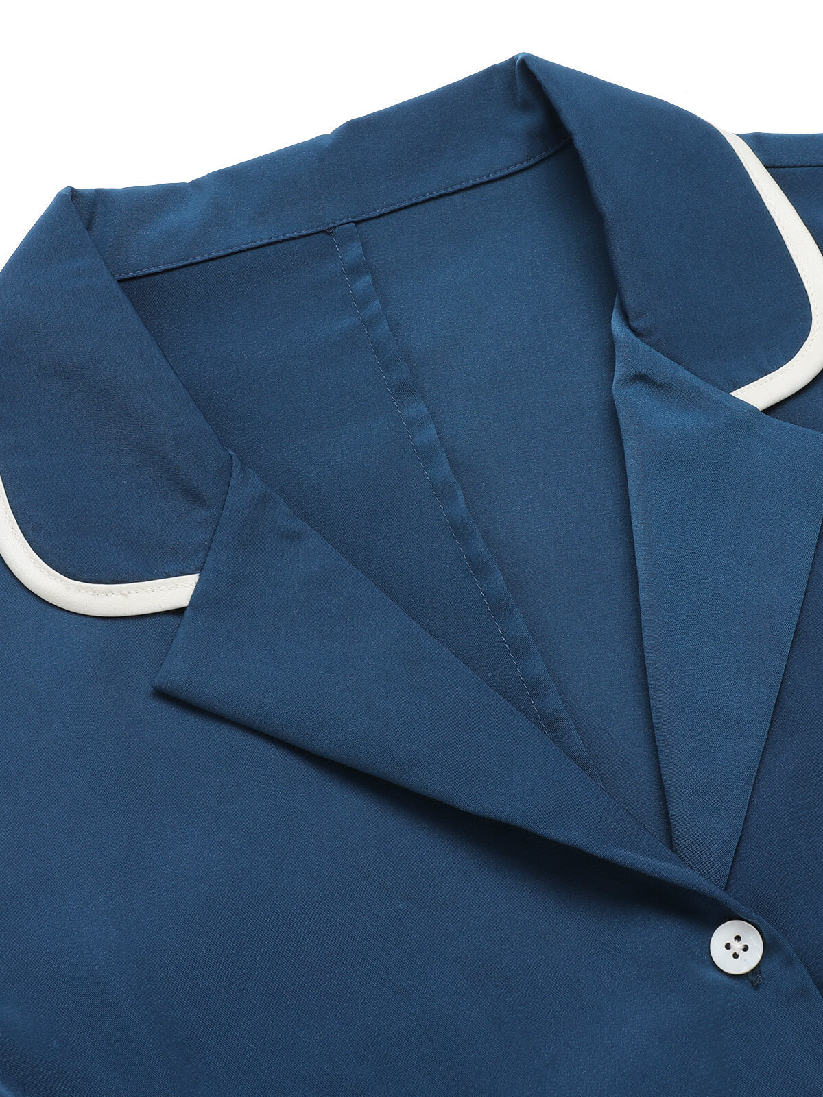 [US Warehouse] 1960s Navy Blue Sleeveless Lapel Dress - Image 5