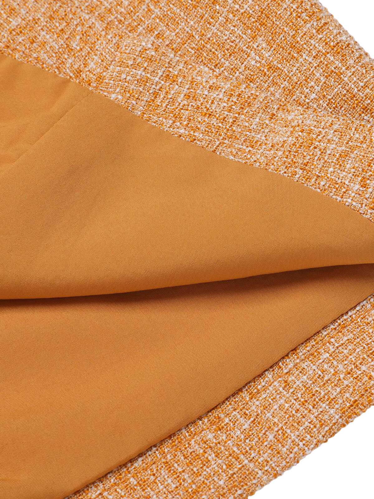 [US Warehouse] 2PCS 1960s Orange Blouse & Tweed Mini Dress - Image 7