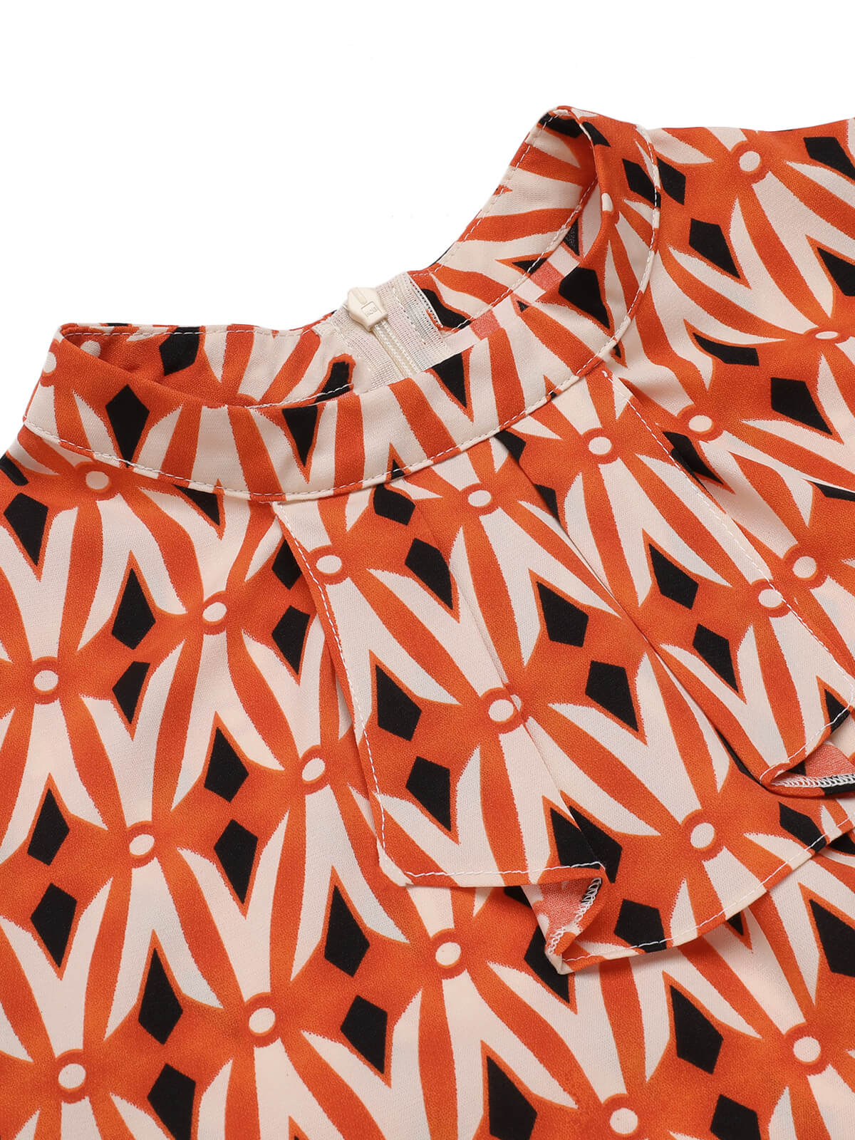 [US Warehouse] 2PCS 1960s Orange Blouse & Tweed Mini Dress - Image 9