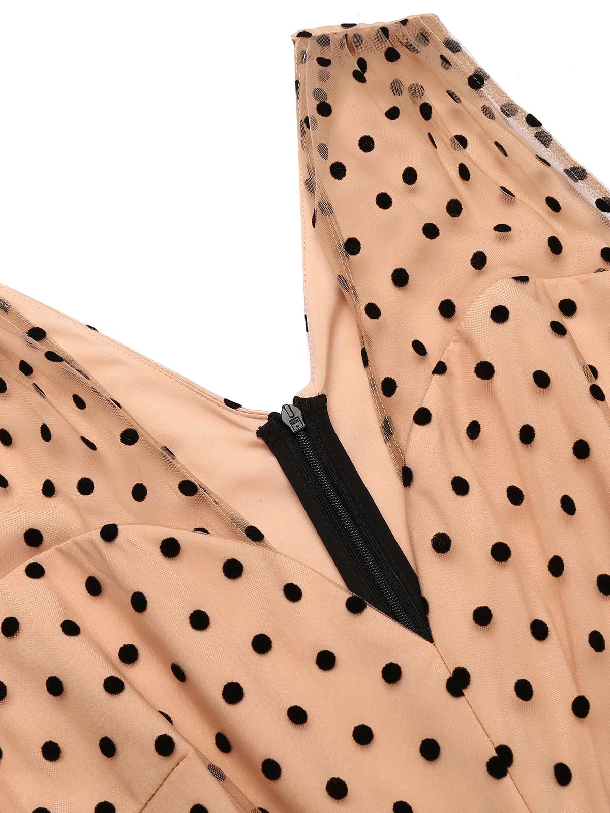 [Pre-Sale] Black 1930s Polka Dot Patchwork Belt Jumpsuit - Image 5
