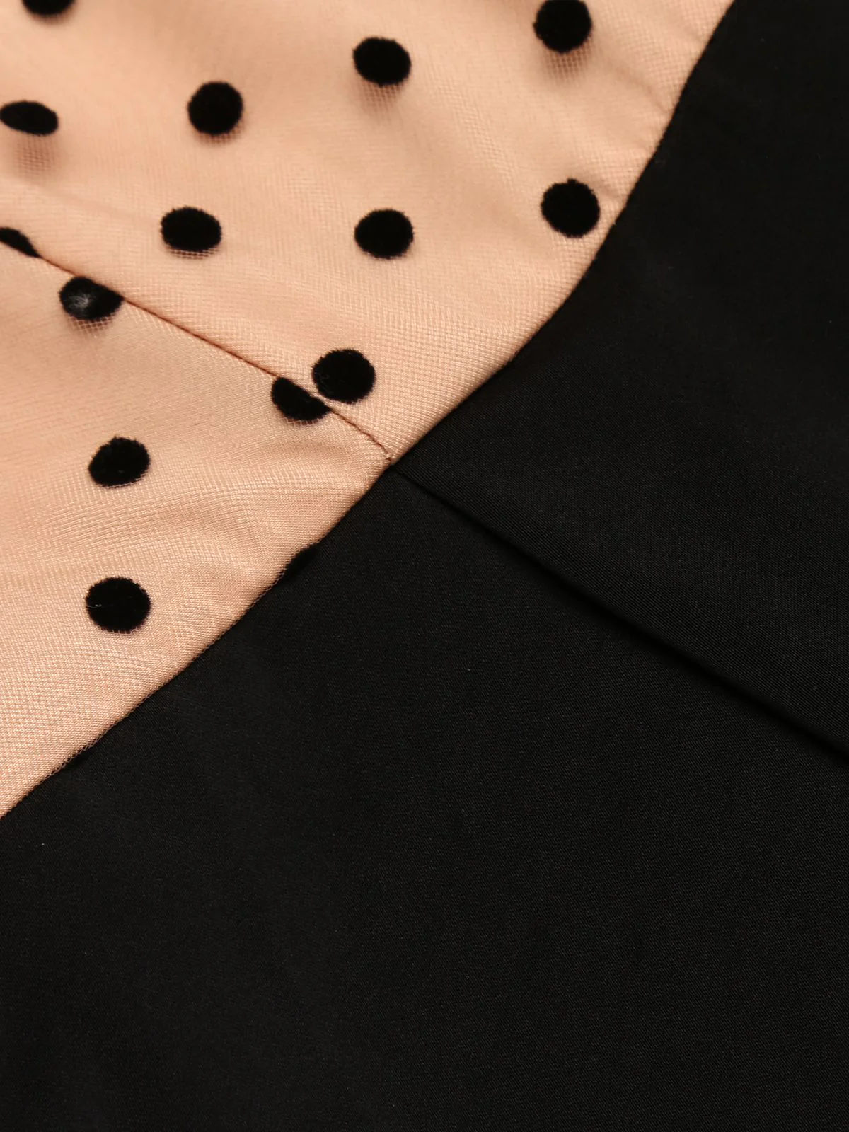 [Pre-Sale] Black 1930s Polka Dot Patchwork Belt Jumpsuit - Image 9