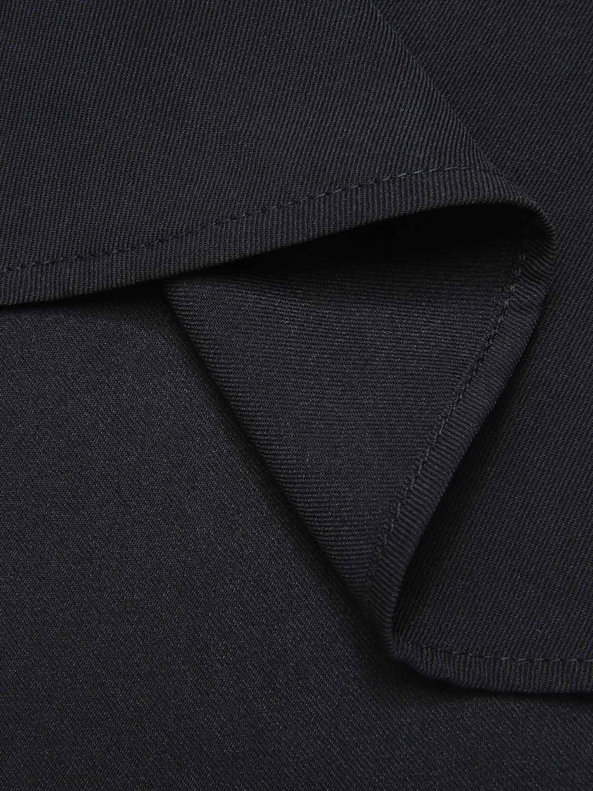 Black 1950s Stripe Lapel Halter Patchwork Dress - Image 7