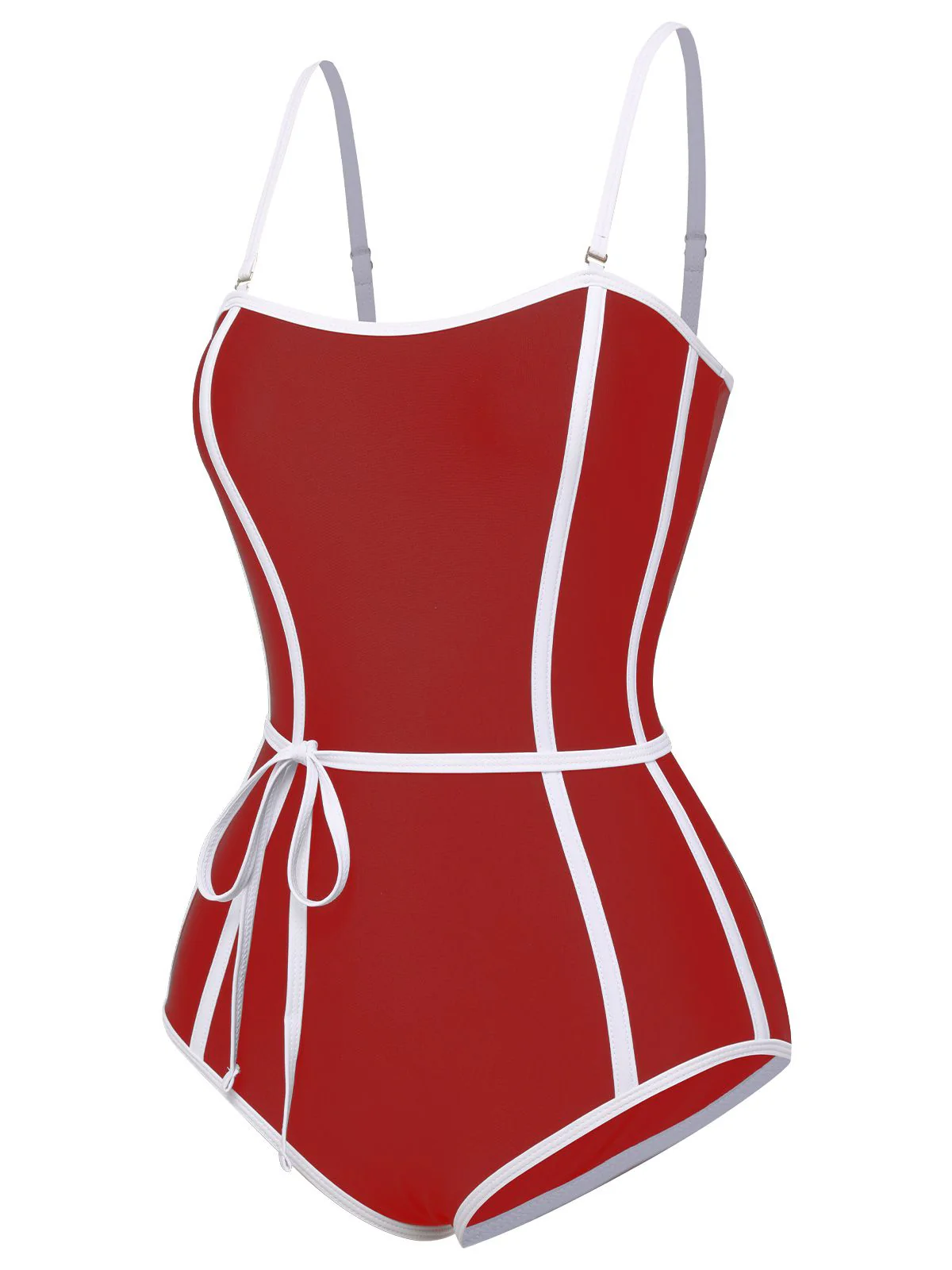 Black 1960s Lined Sling One-Piece Swimsuit - Image 6