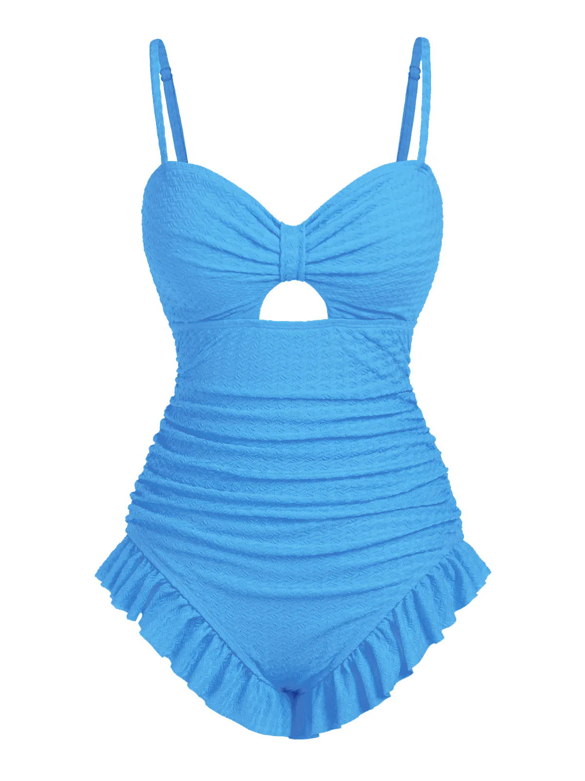 [Pre-Sale] Pale Pink 1950s Solid Ruched Swimsuit - Image 8