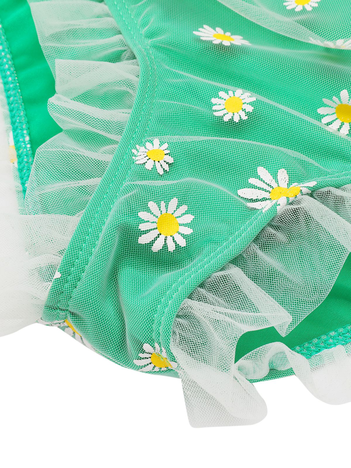 [US Warehouse] Green 1950s Summer Daisy Tankini Set - Image 6