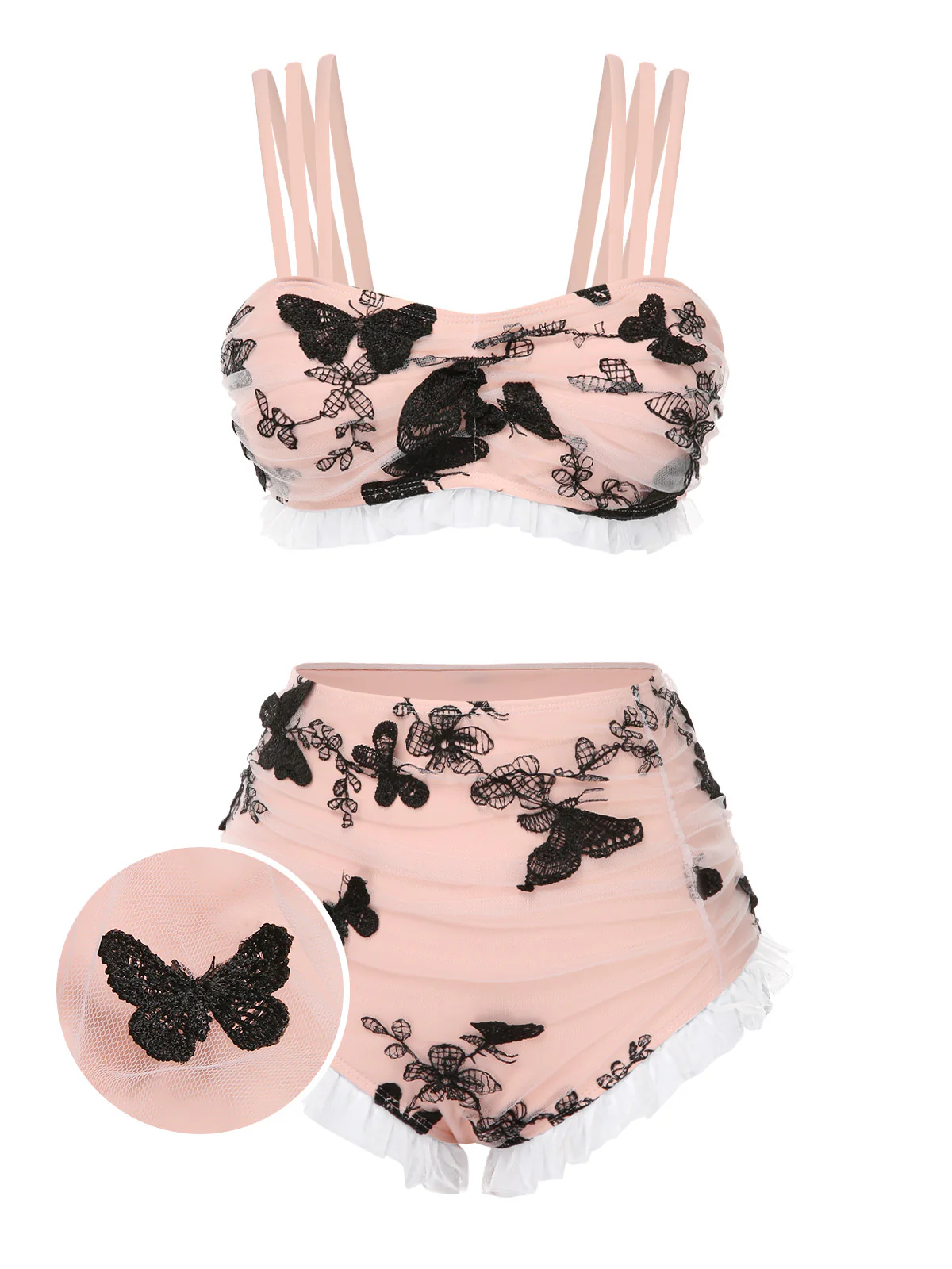 [US Warehouse] Green 1950s Summer Daisy Tankini Set - Image 8
