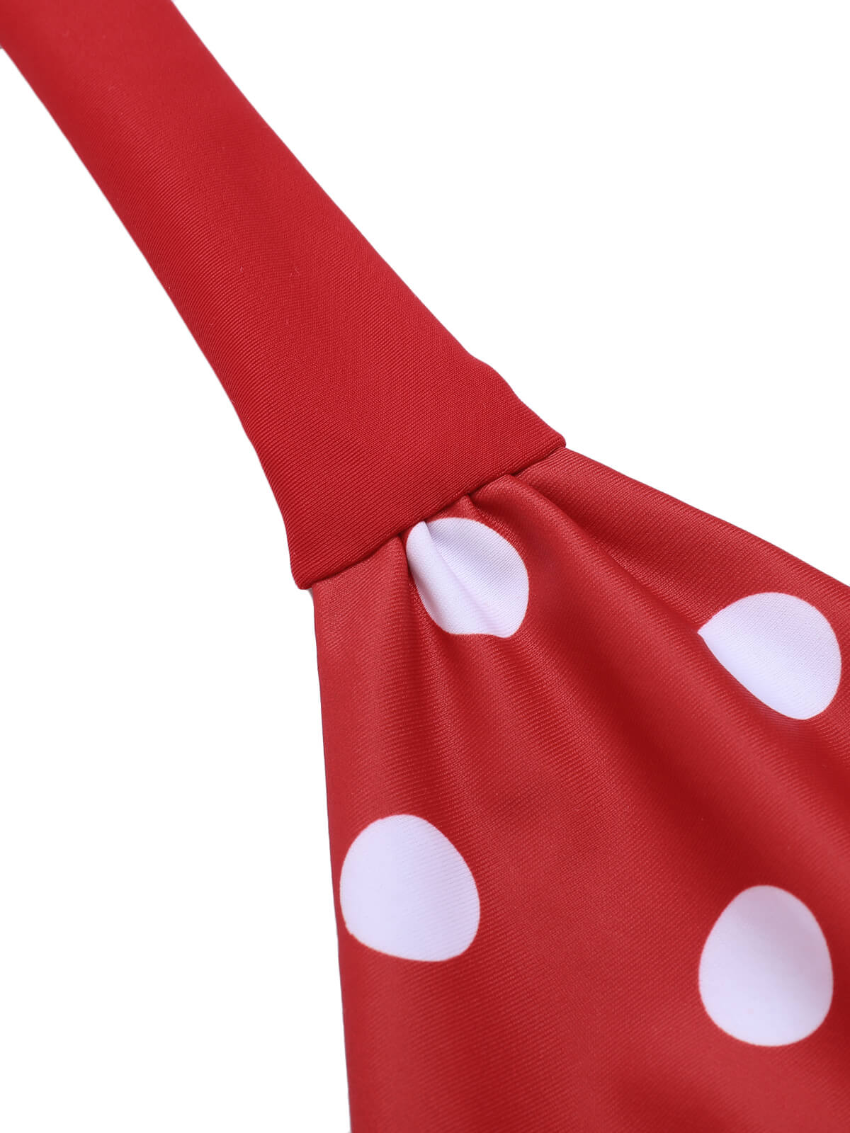 [US Warehouse] Red 1950s Polka Dot Halter Separate Swimsuit - Image 6
