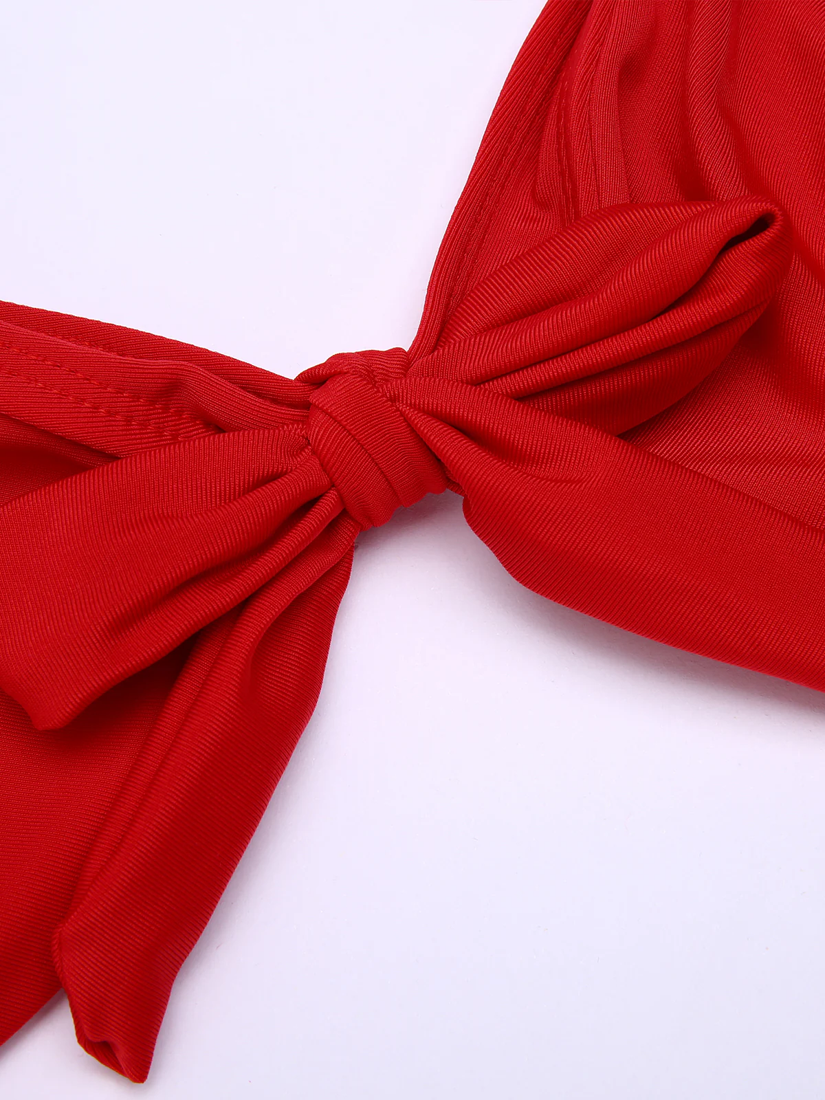 Red 1950s Polka Dots Halter Bikini Set - Image 5