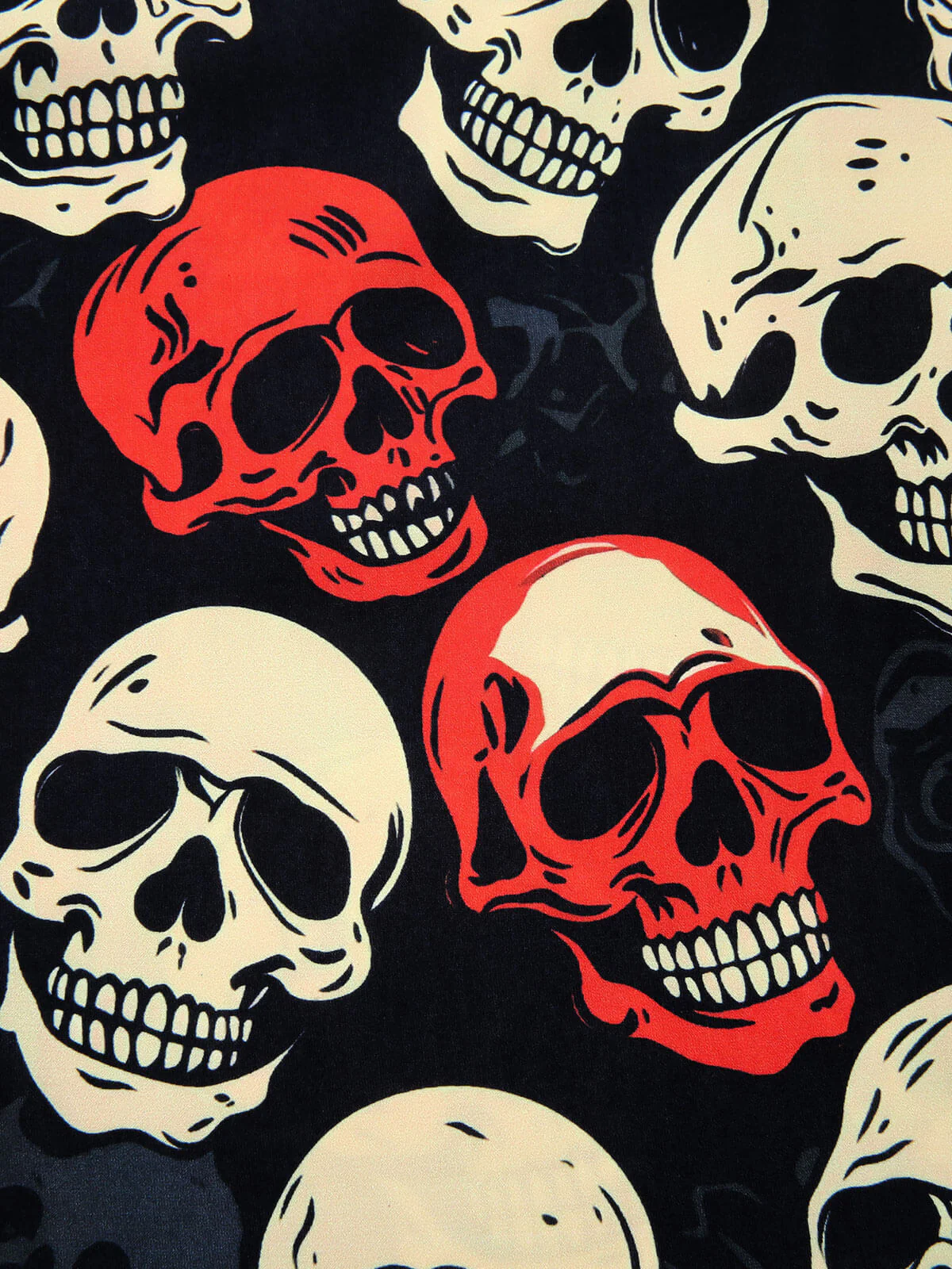 [US Warehouse] Red 1960s Halloween Skull Strap Dress - Image 7