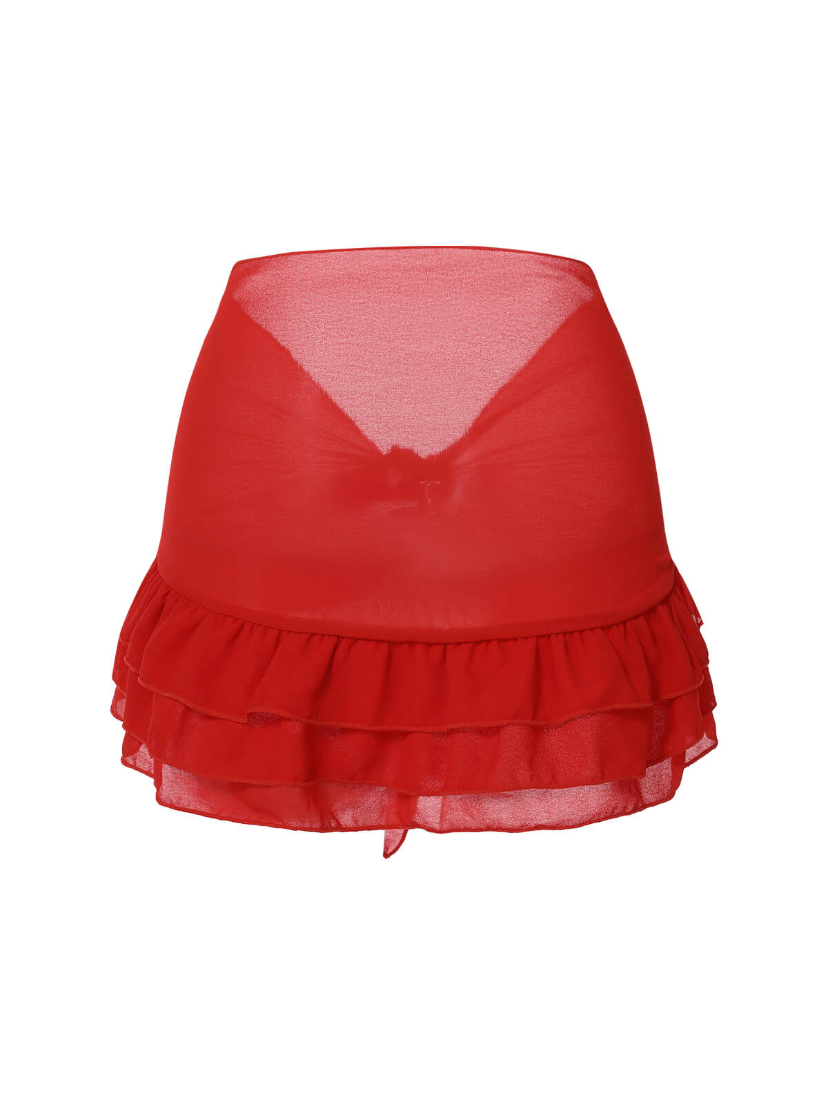 Blue 1960s Solid Chiffon Skirt Cover-Up - Image 5