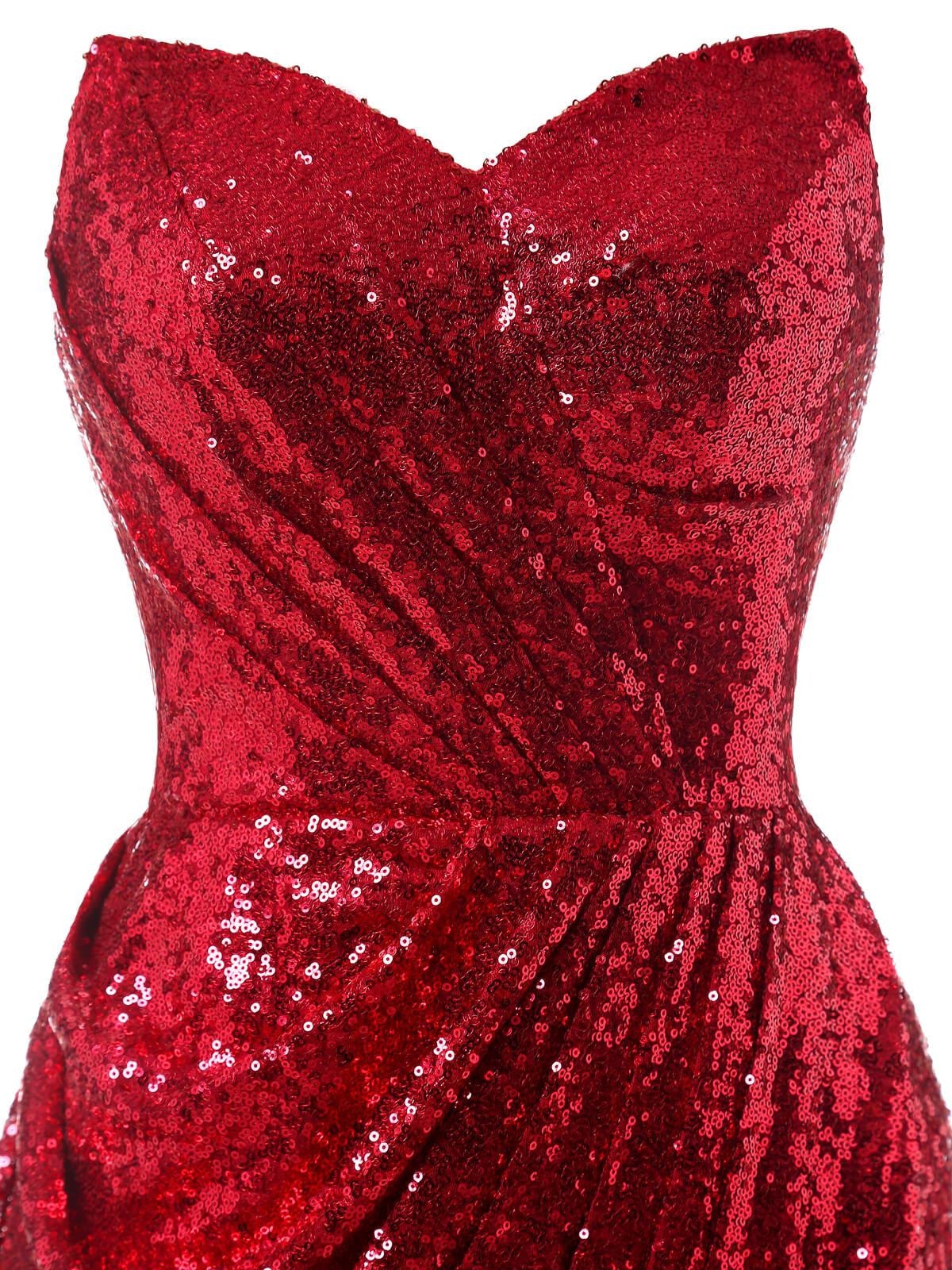 [US Warehouse] Strapless Sequin Bridesmaid Dress - Image 3