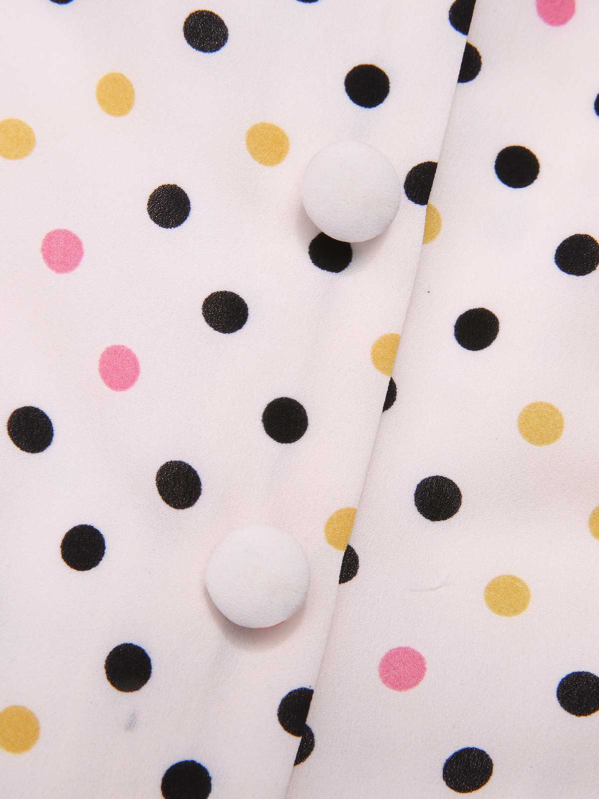 [US Warehouse] Yellow 1950s Polka Dots Button Dress - Image 6