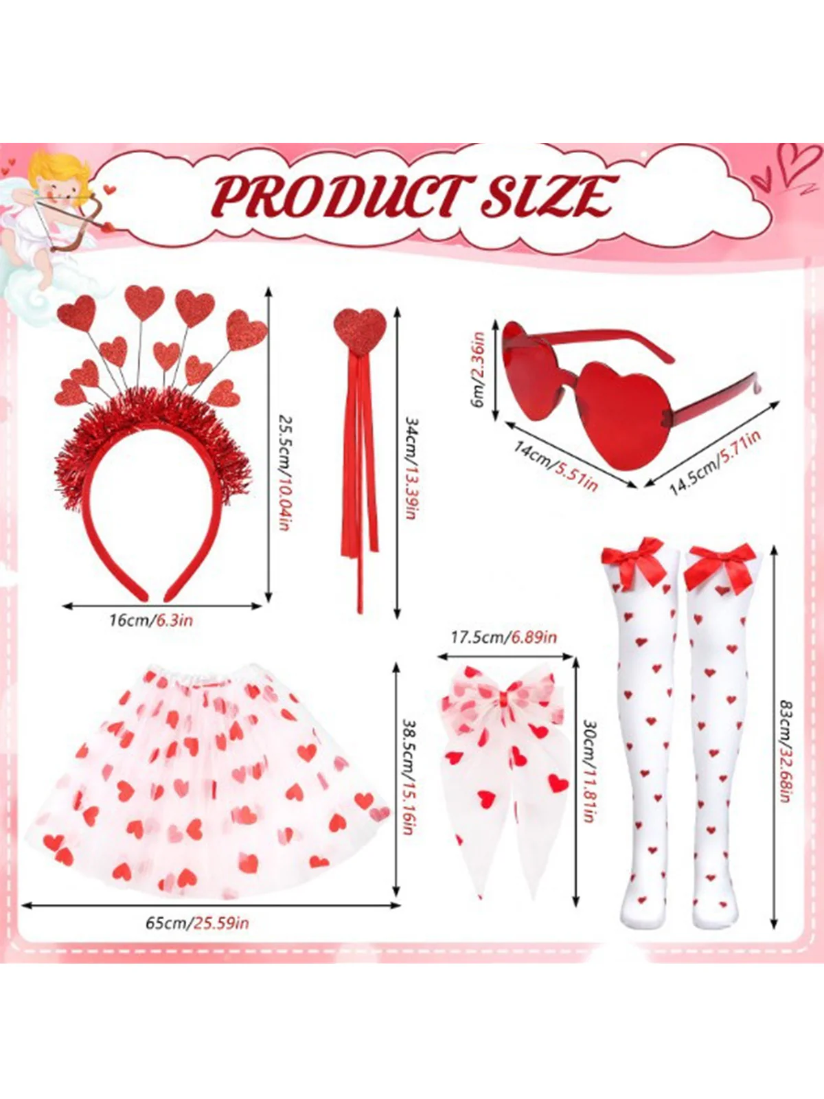Valentine’s Day Heart Costume Accessory Set - Image 2