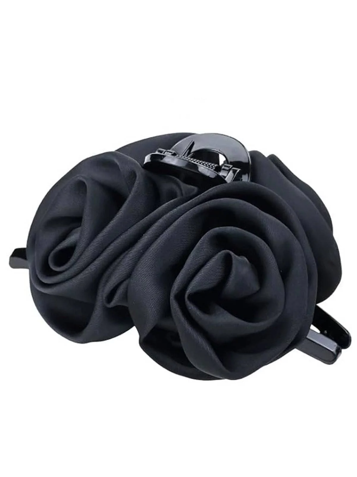 Valentine's Day 3D Floral Rose Satin Hair Claw Clip - Image 4