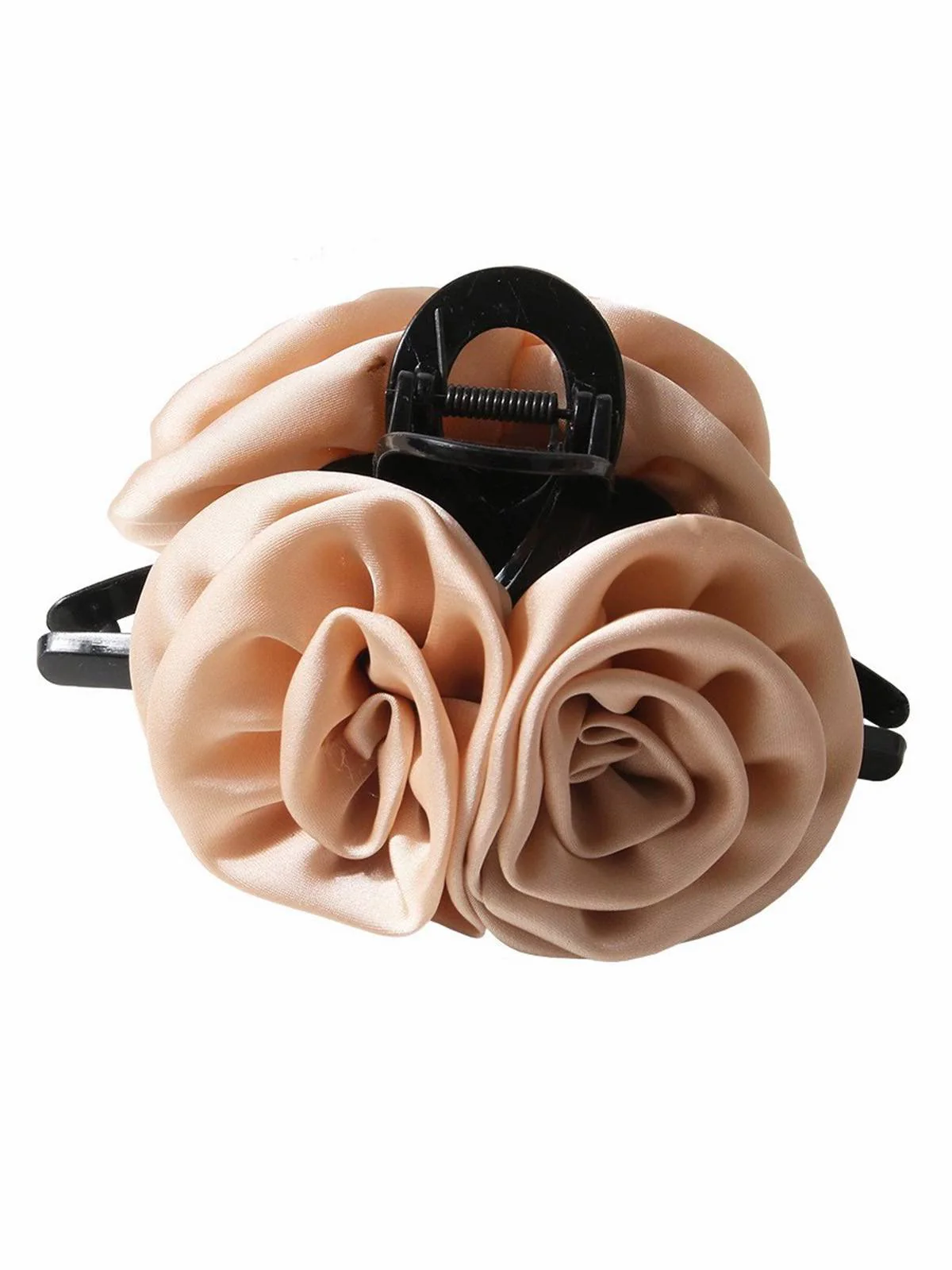 Valentine's Day 3D Floral Rose Satin Hair Claw Clip - Image 6