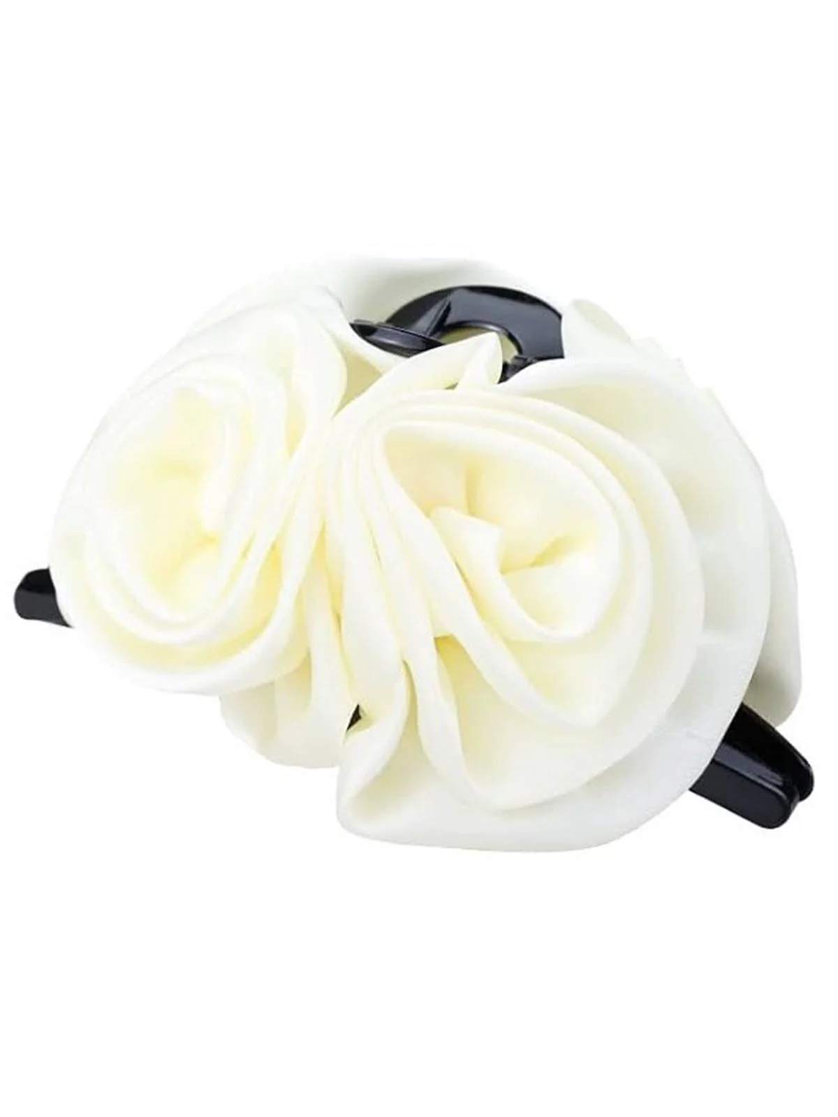 Valentine's Day 3D Floral Rose Satin Hair Claw Clip - Image 7