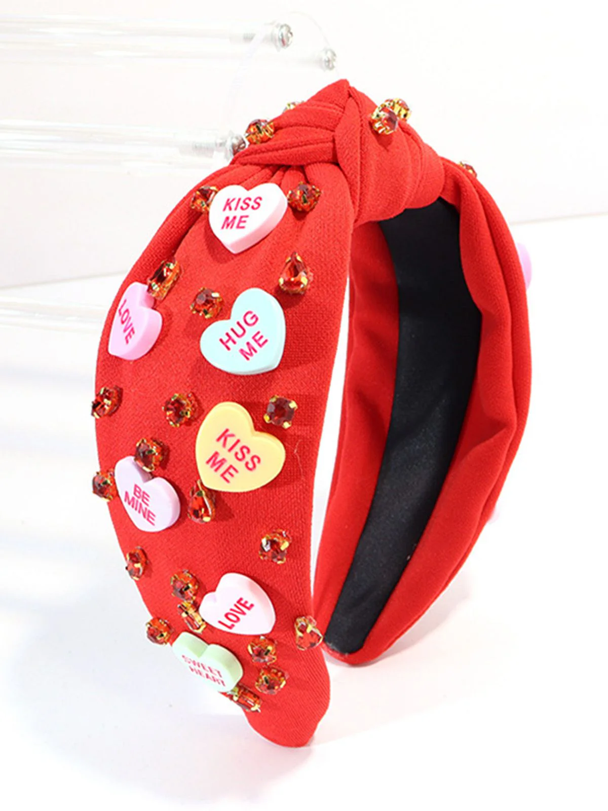 Valentine's Day Heart Rhinestones Headband - Image 2