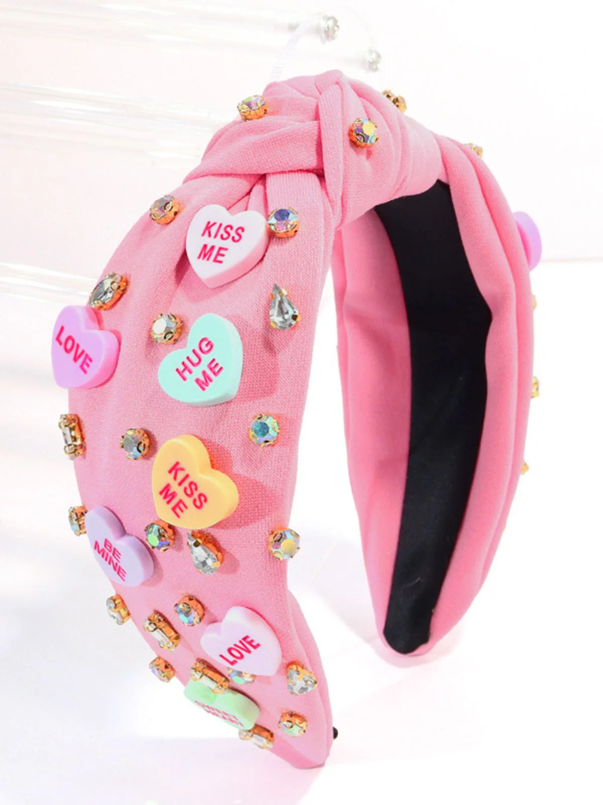 Valentine's Day Heart Rhinestones Headband - Image 3