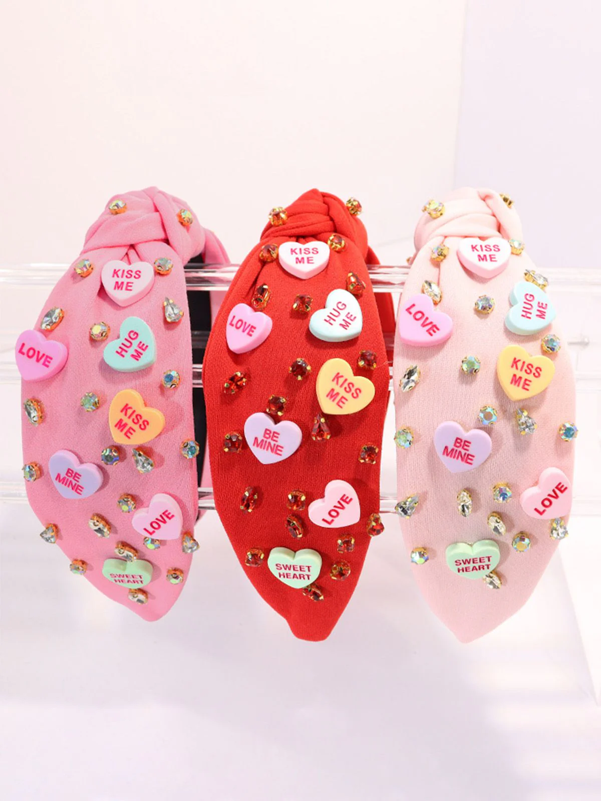 Valentine's Day Heart Rhinestones Headband - Image 4