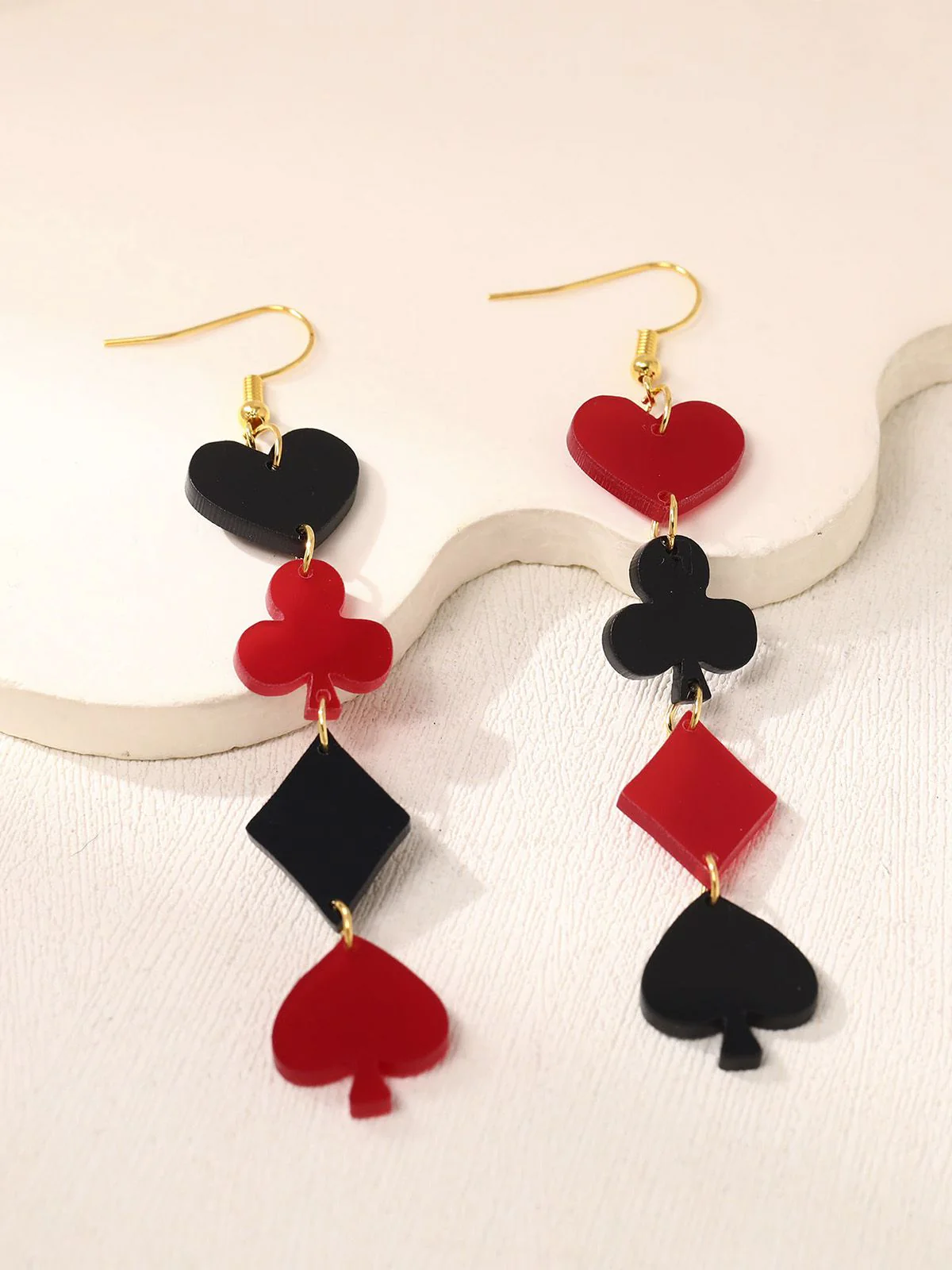 Valentine's Poker Card Suit Combo Earrings - Image 2