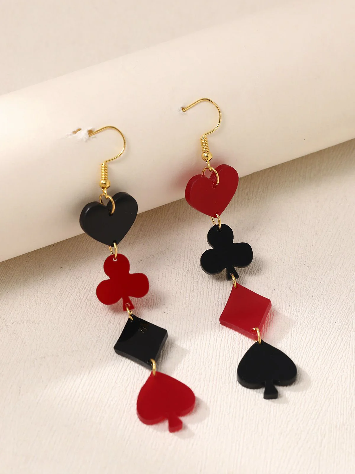 Valentine's Poker Card Suit Combo Earrings - Image 5