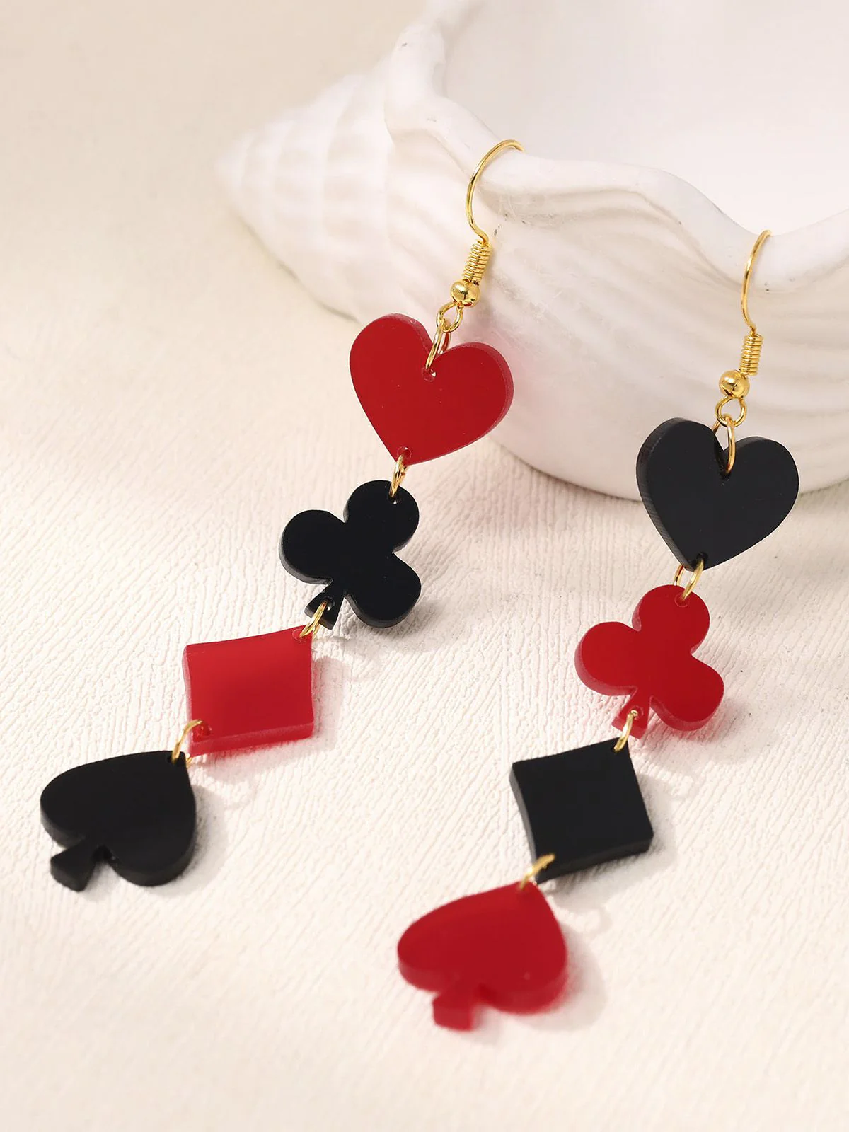 Valentine's Poker Card Suit Combo Earrings - Image 6