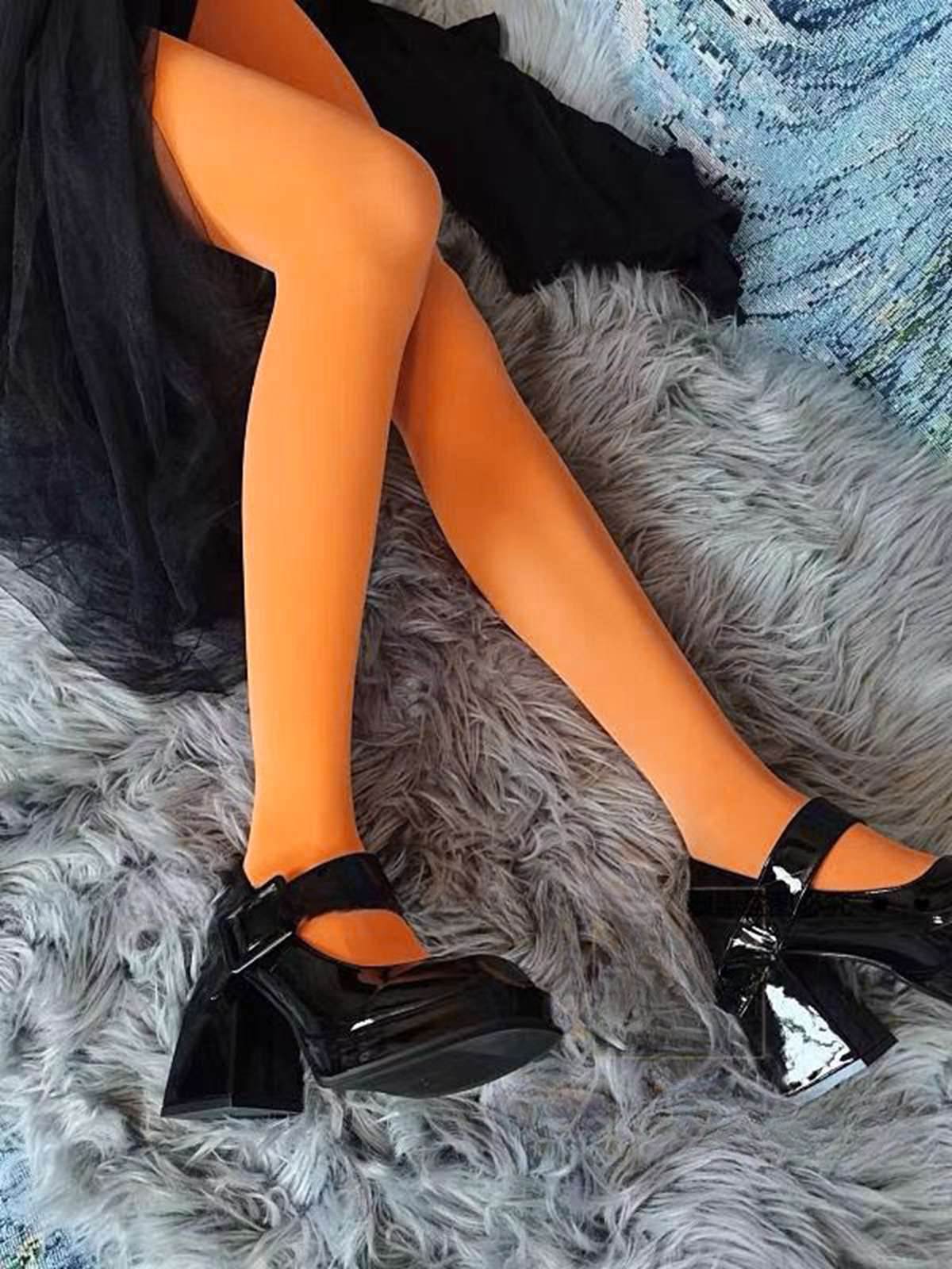 Velvet Candy-Color Pantyhose - Image 2