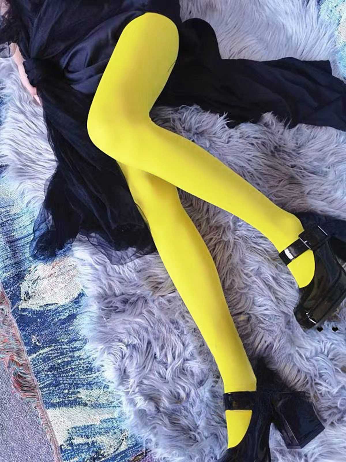 Velvet Candy-Color Pantyhose - Image 3