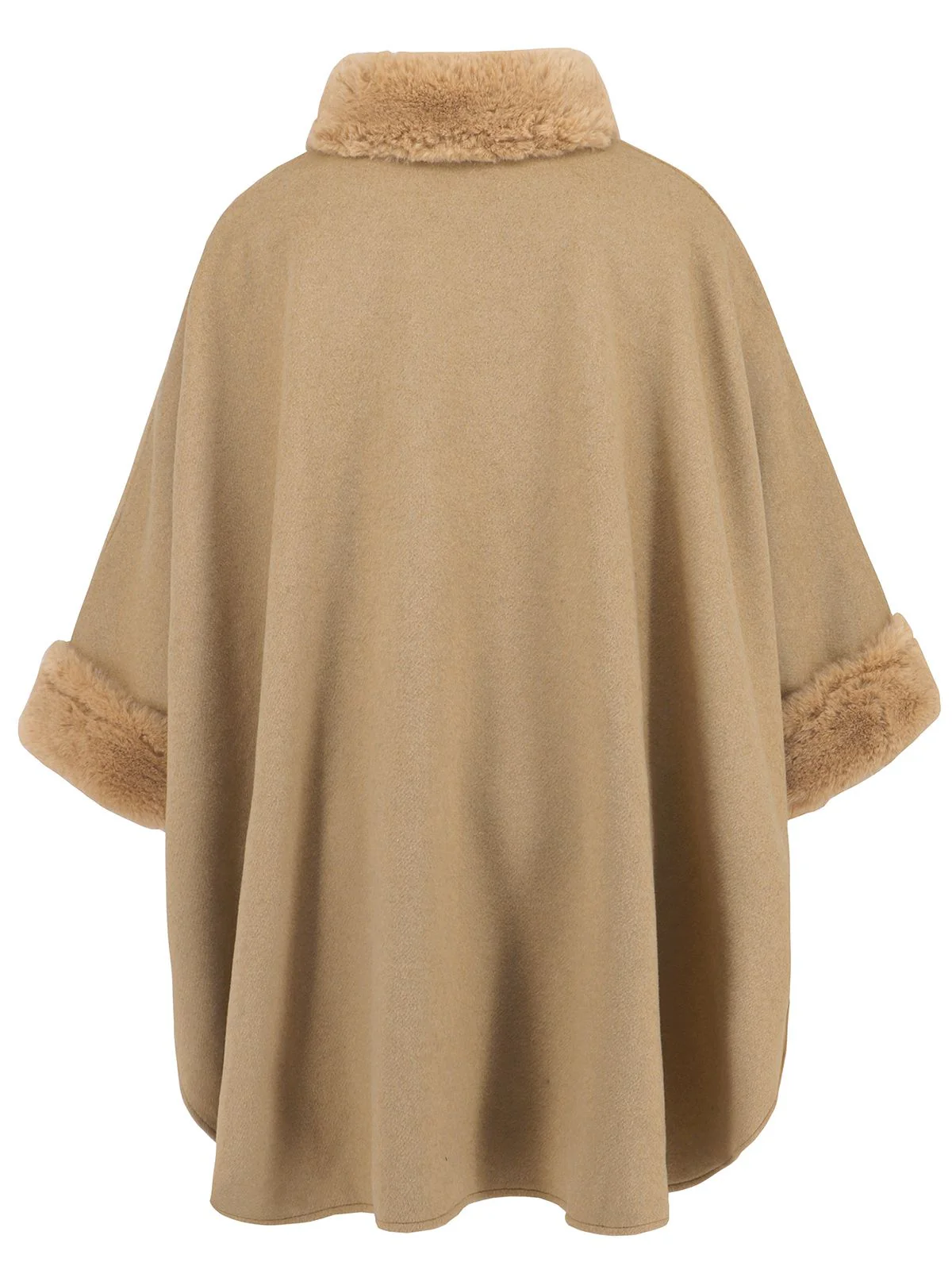 Vintage 1950s Faux Fur Cloak Coat - Image 2
