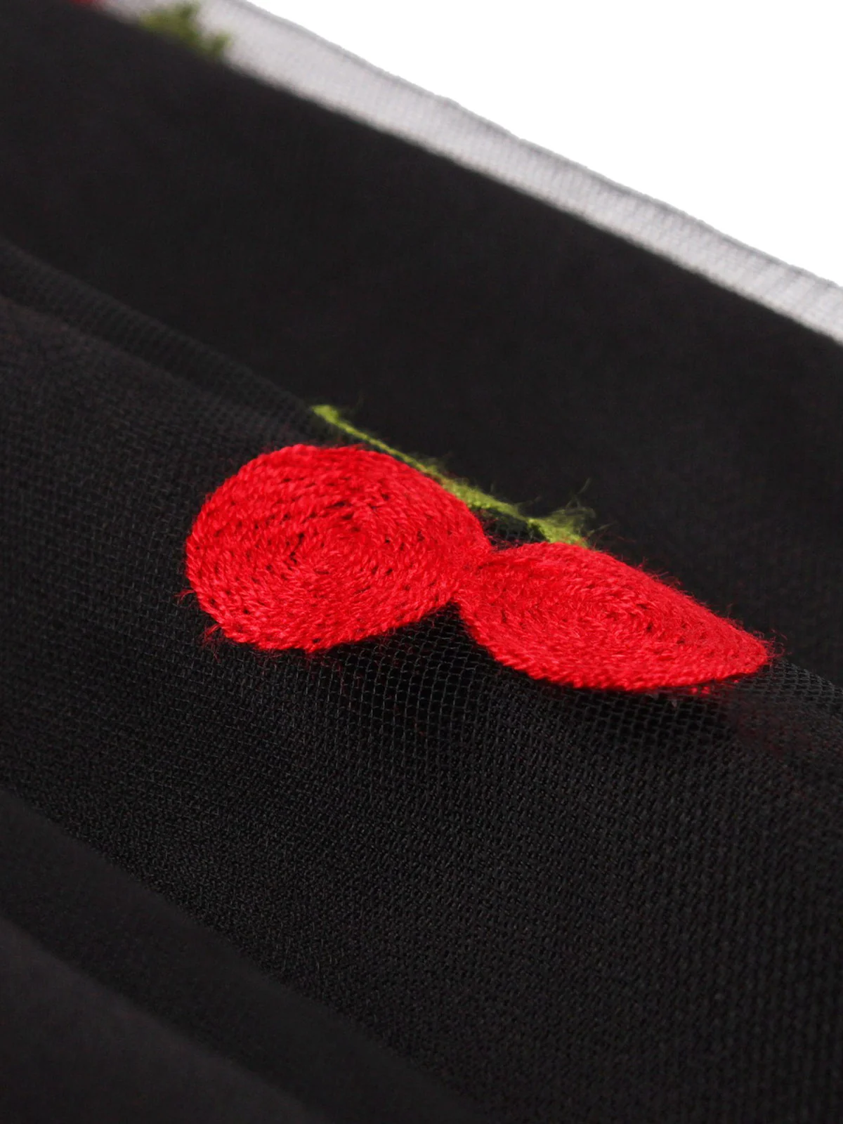 Vintage 1950s Mesh Red Cherry Skirt - Image 3