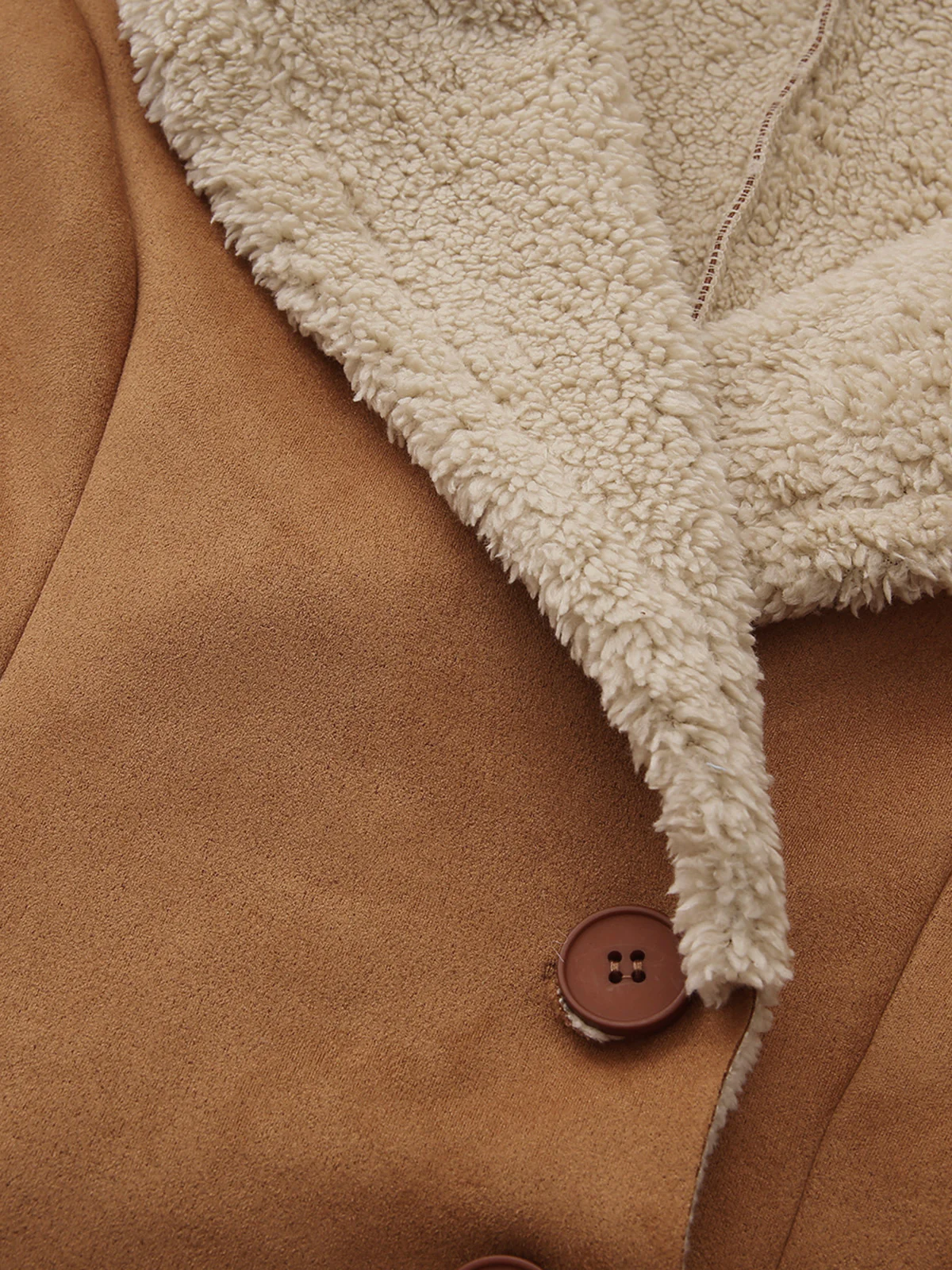 Vintage 1970s Lapel Flared Hem Suede Jacket - Image 4