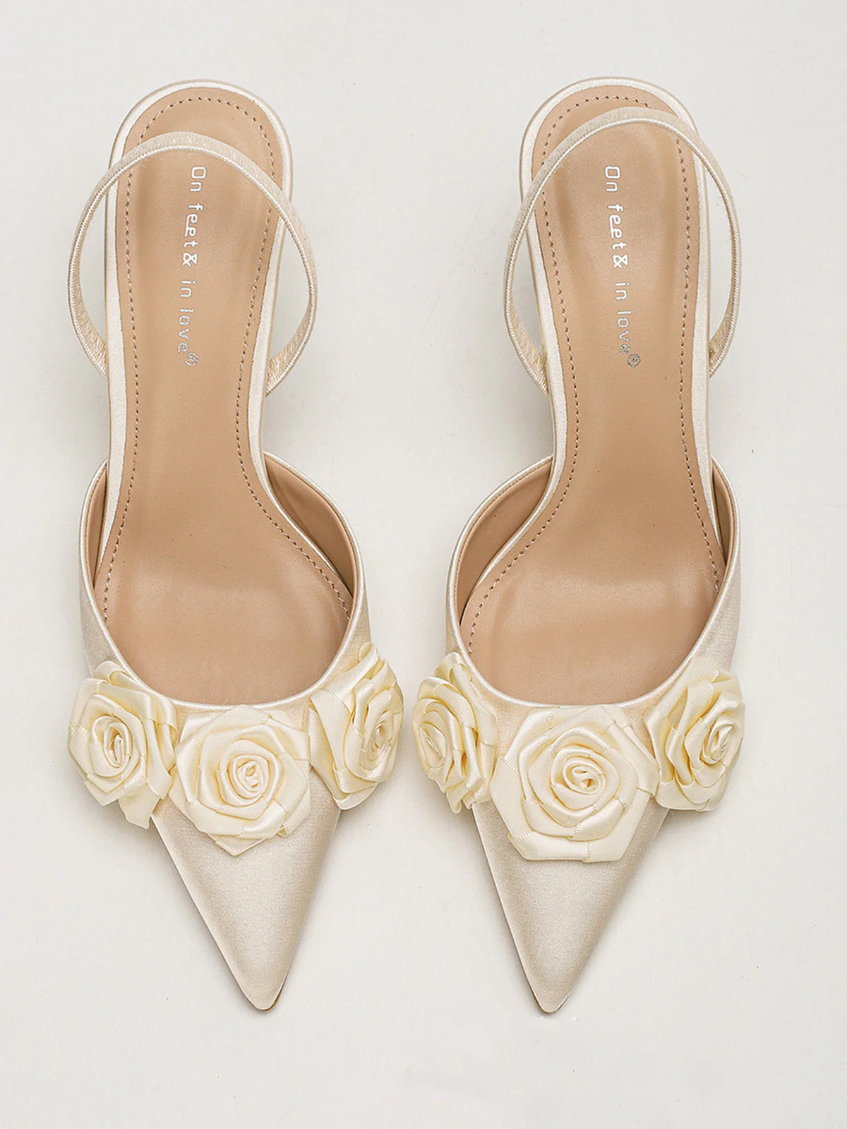 Vintage 3D Rose Pointed-Toe High Heel Pumps - Image 8
