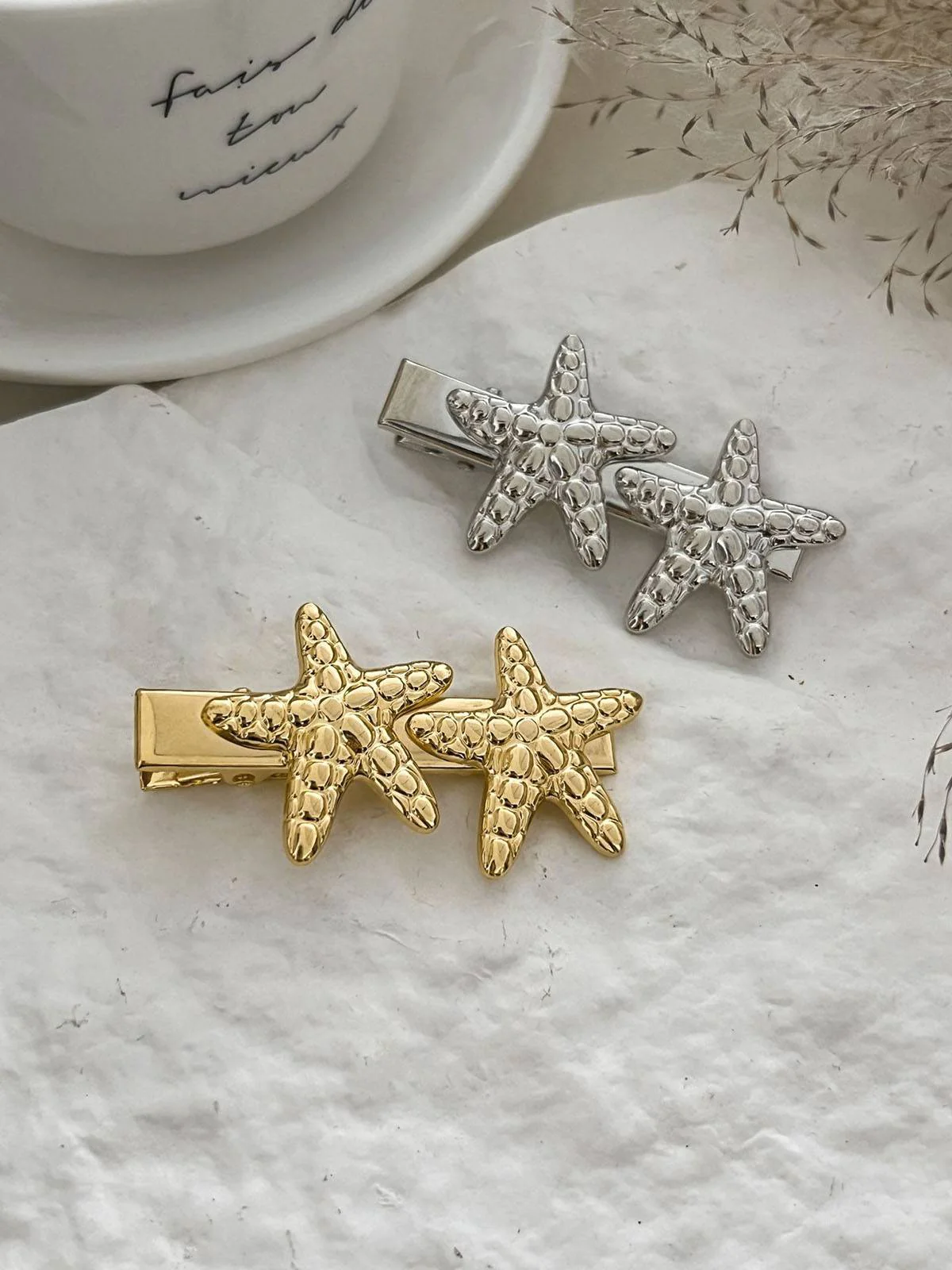 Vintage 3D Starfish Metal Hairpin - Image 2