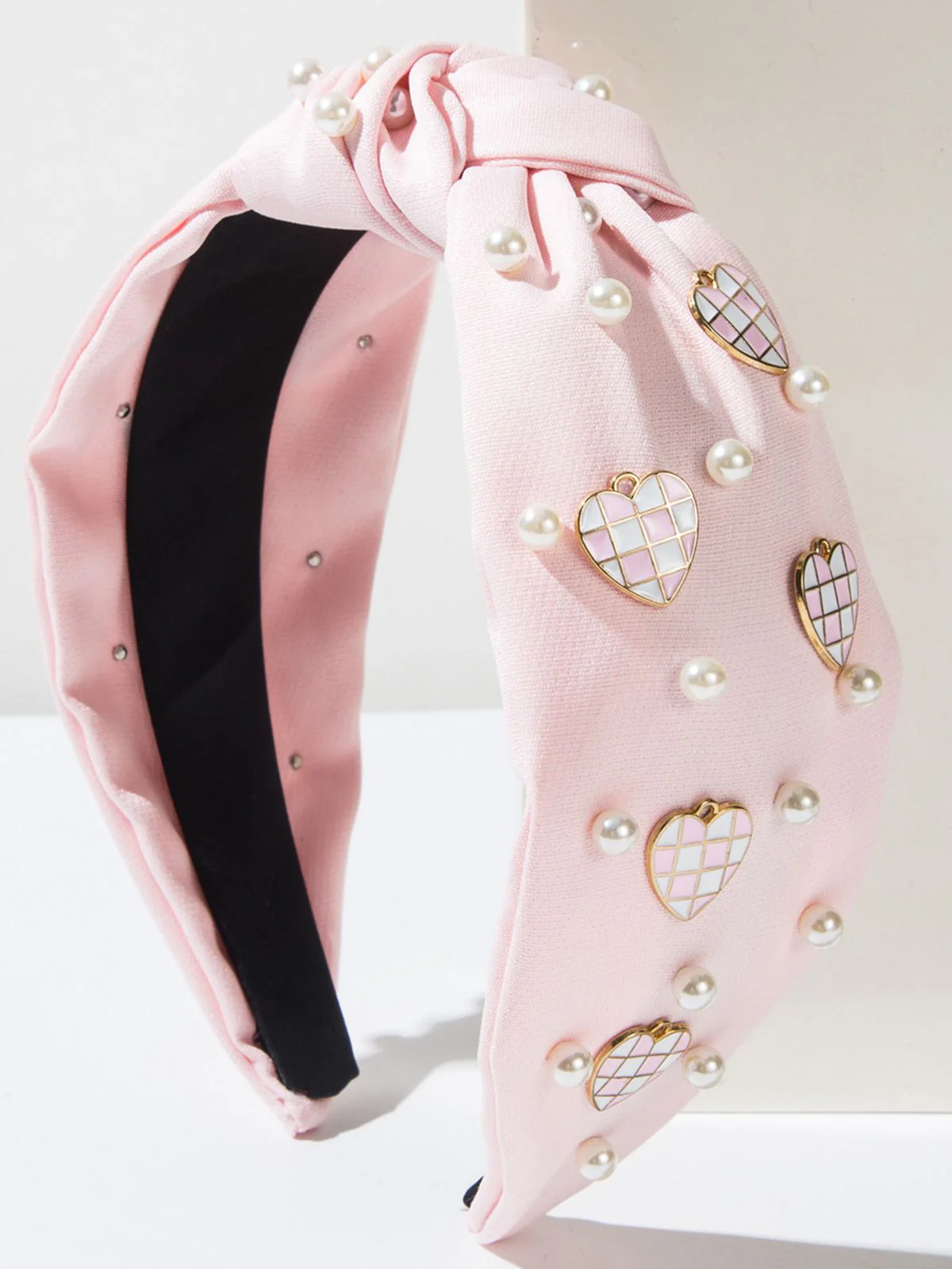 Vintage Alloy Heart & Pearl Hairband - Image 2
