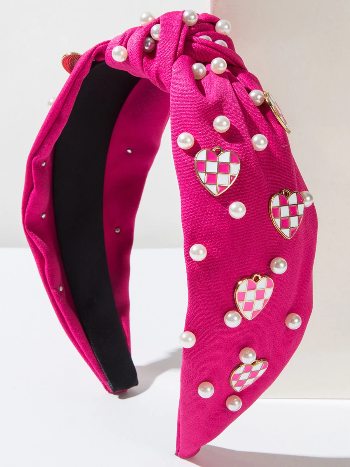 Vintage Alloy Heart & Pearl Hairband - Image 3