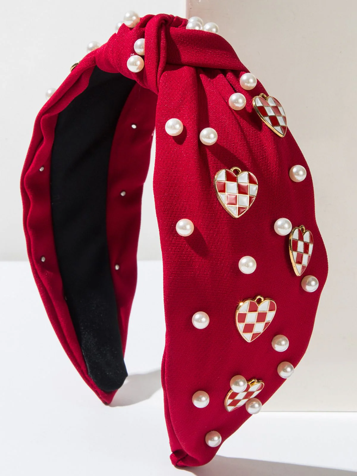 Vintage Alloy Heart & Pearl Hairband - Image 4