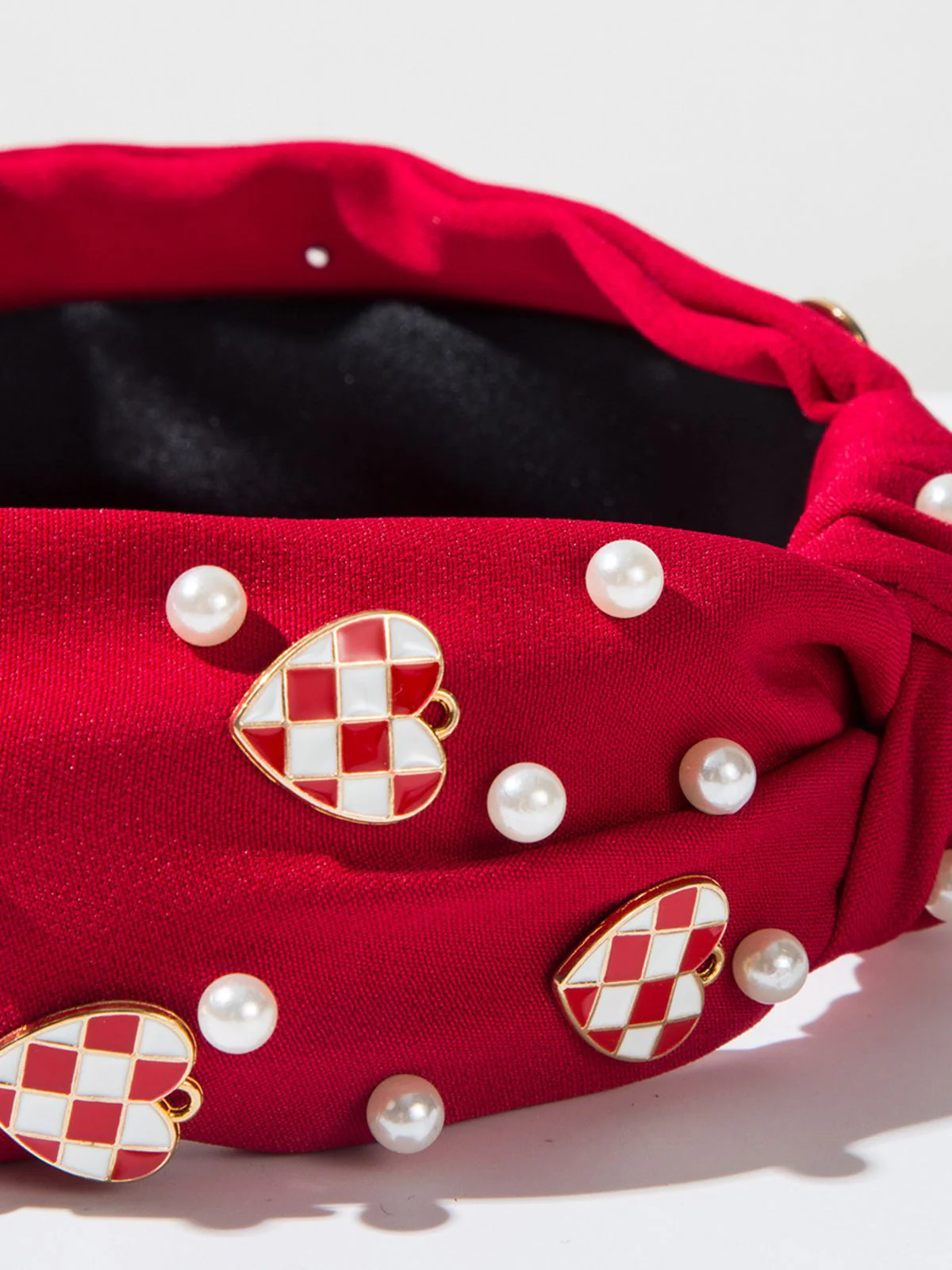 Vintage Alloy Heart & Pearl Hairband - Image 5