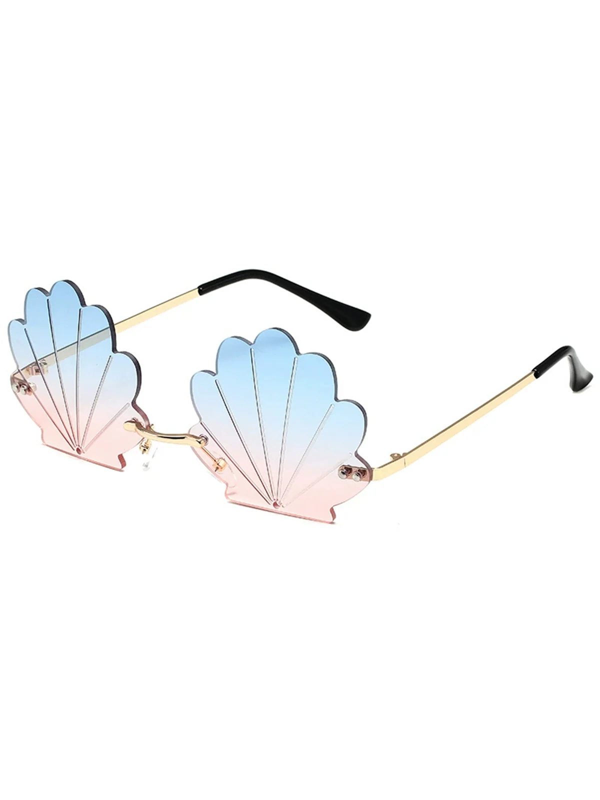 Vintage Alloy Shell Frame Sunglasses - Image 2
