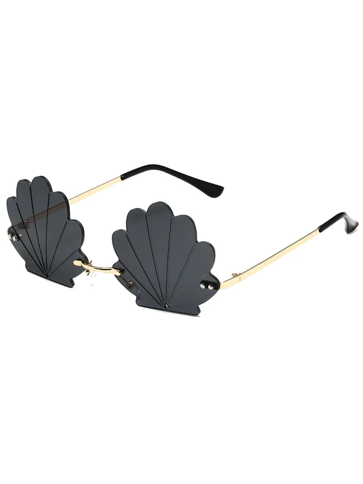 Vintage Alloy Shell Frame Sunglasses - Image 4