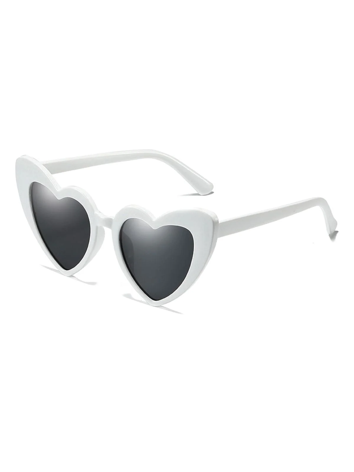 Vintage Alloy Temple Heart Frame Sunglasses - Image 2