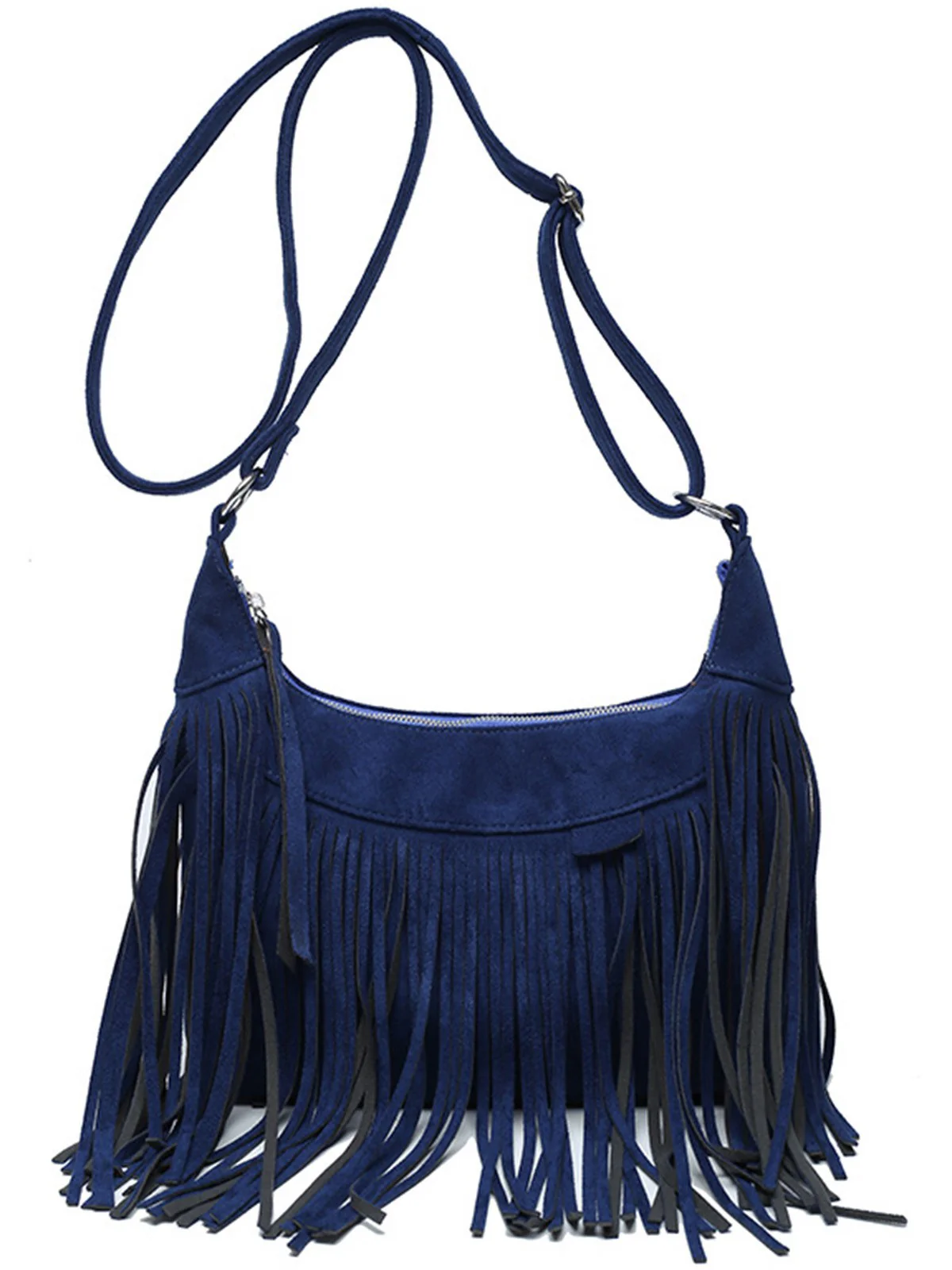 Vintage Boho Fringe Suede Shoulder Bag - Image 4