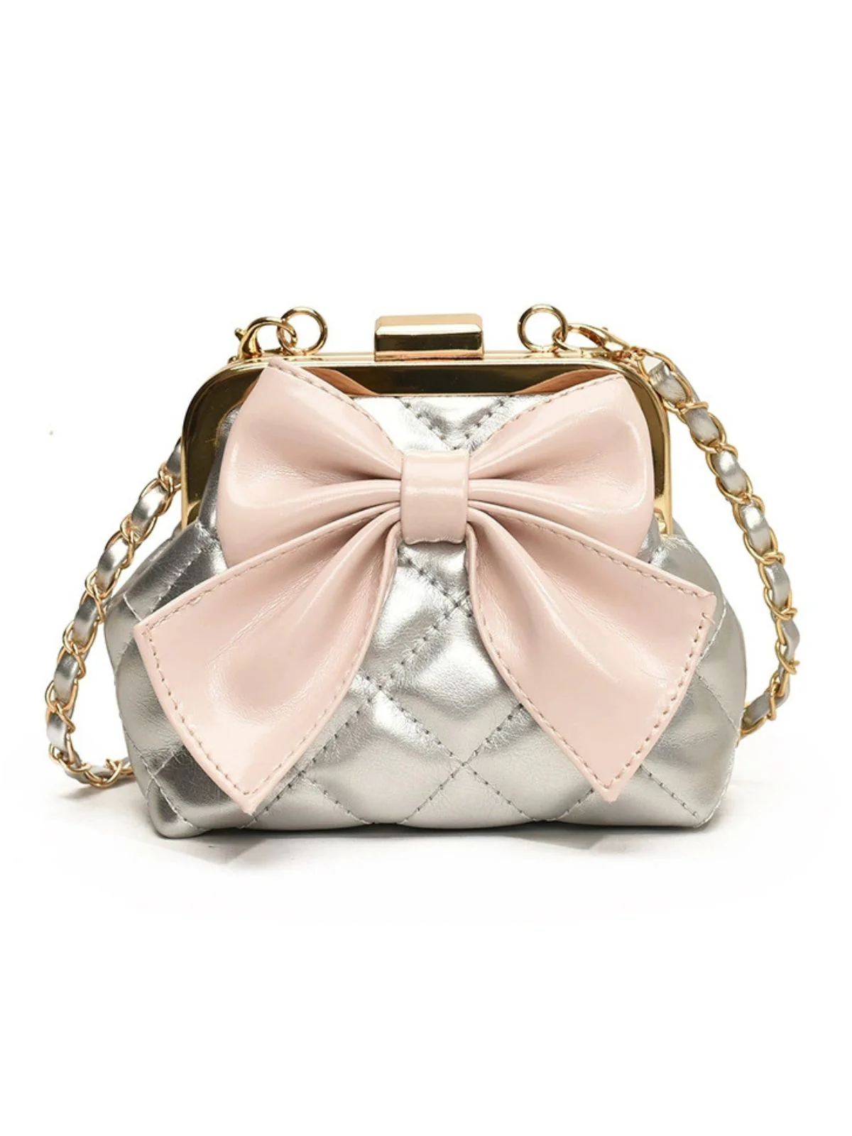 Vintage Bow Clip Chain Crossbody Bag - Image 3