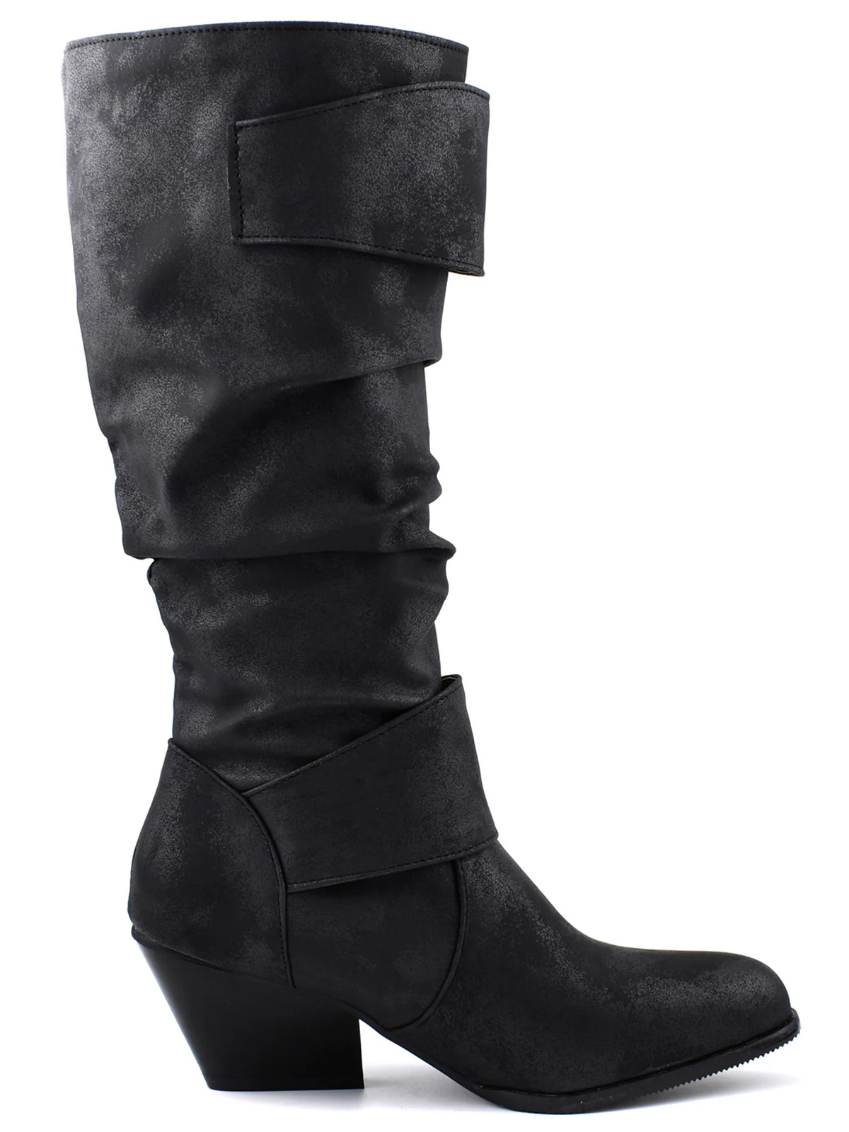 Vintage Buckle Western Style Cowboy Boots - Image 4