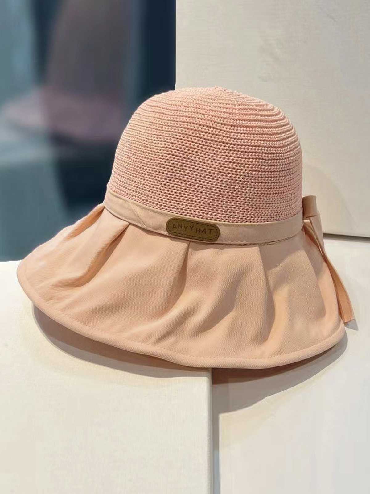Vintage Canvas Brim Bow Sun Hat - Image 4