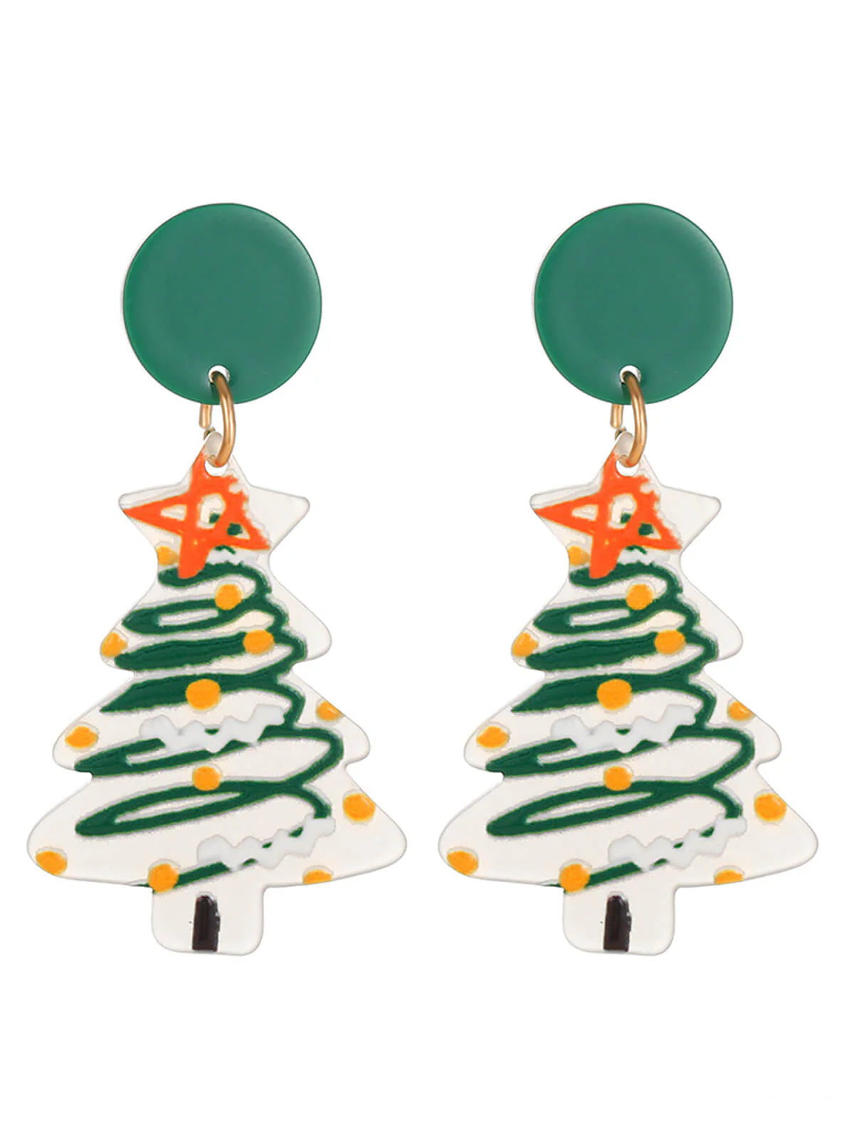 Vintage Christmas Elements Heart Stud Earrings - Image 9