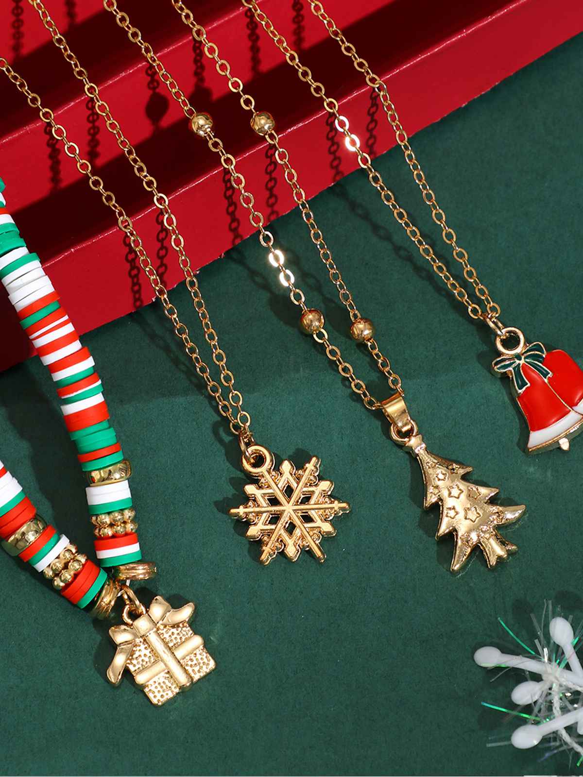 Vintage Christmas Layer Necklace Set - Image 3