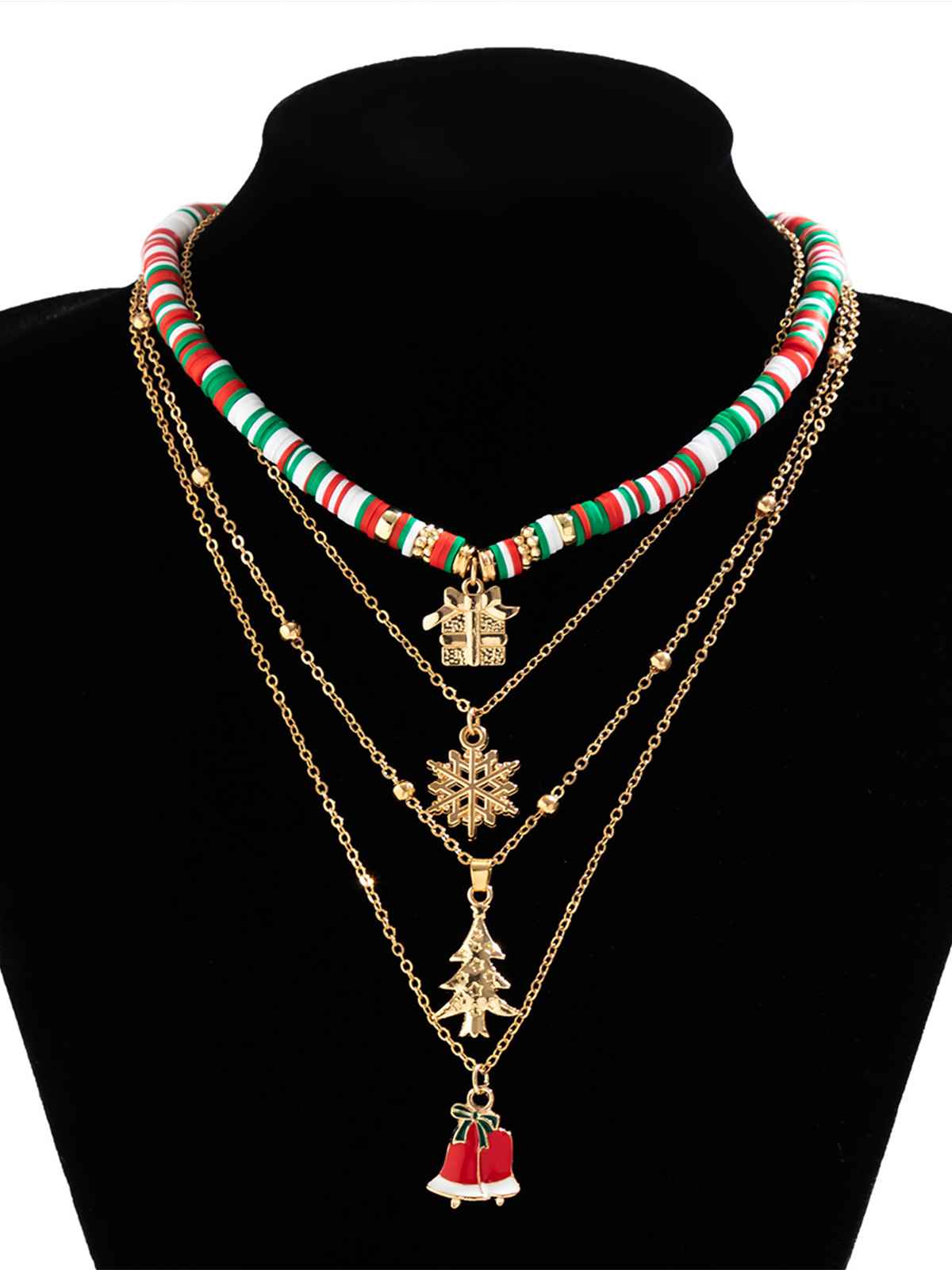 Vintage Christmas Layer Necklace Set - Image 6